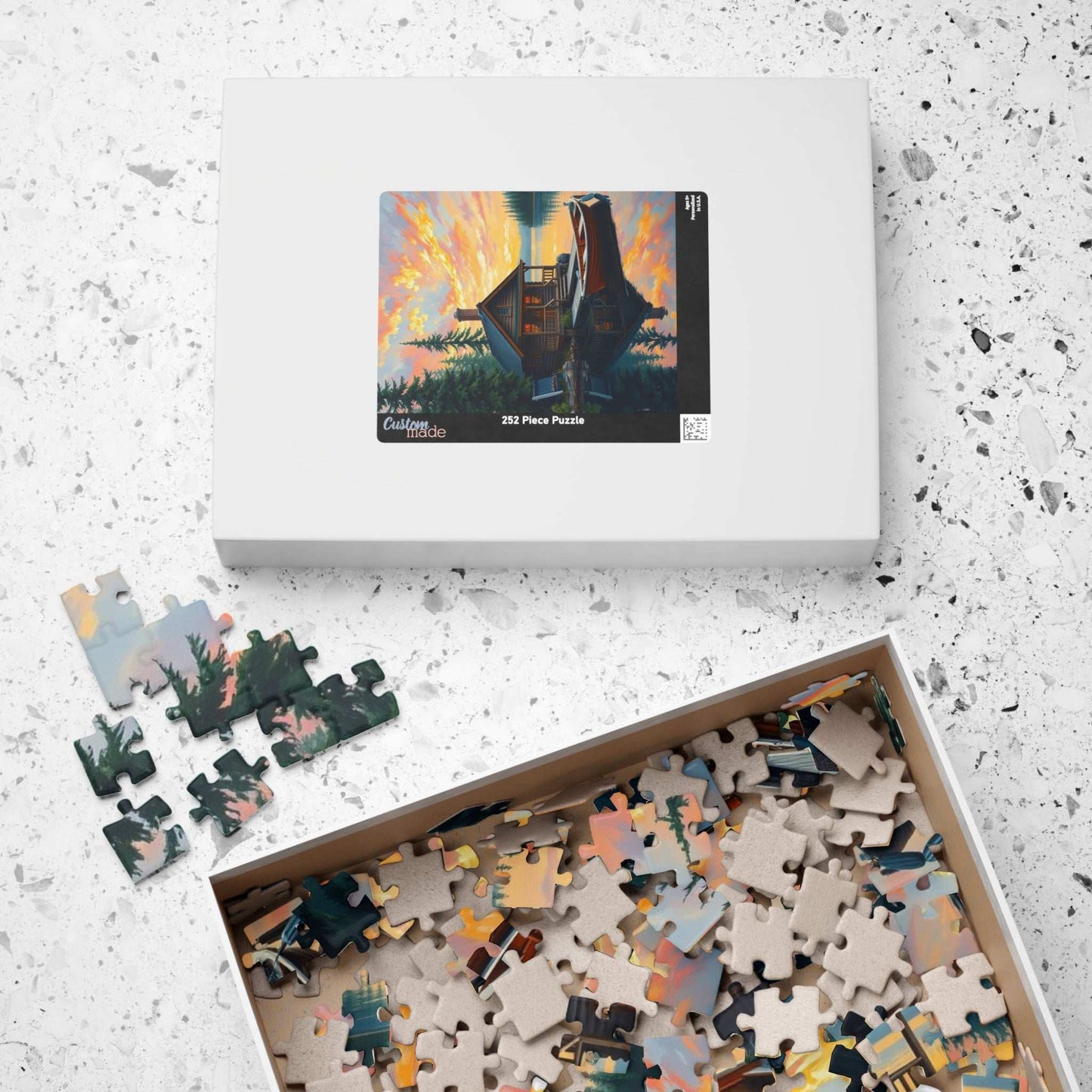 Serene Lakeside Cabin Puzzle | Perfect for Nature Lovers, Family Game Night, Cozy Evenings, Gifts and Home Decor Puzzle The Puzzle Chest