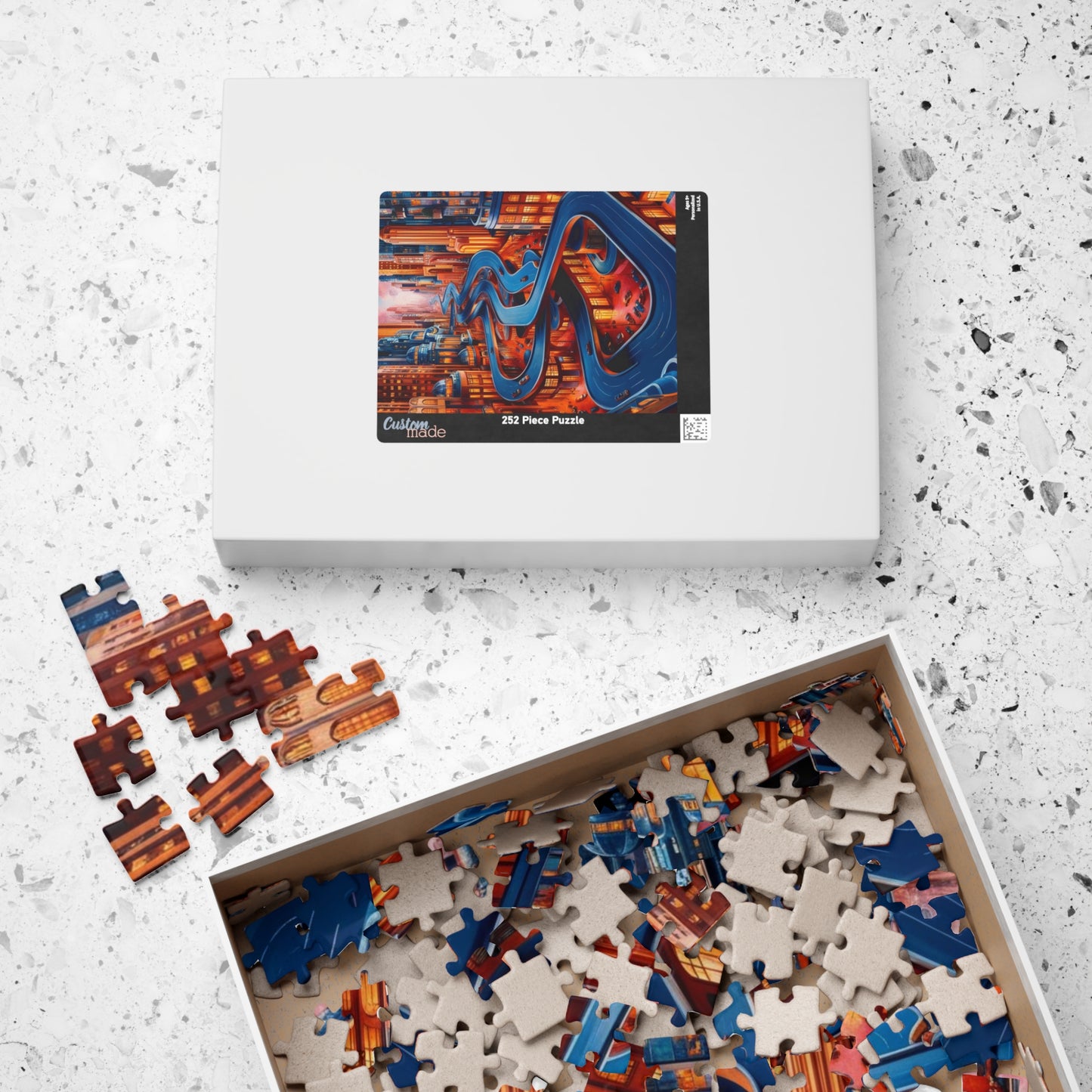 Surreal Cityscape Jigsaw Puzzle - 110, 252, 520, 1014-piece, Fun for Family Game Night, Unique Gift for Puzzle Lovers, Indoor Activities Puzzle The Puzzle Chest
