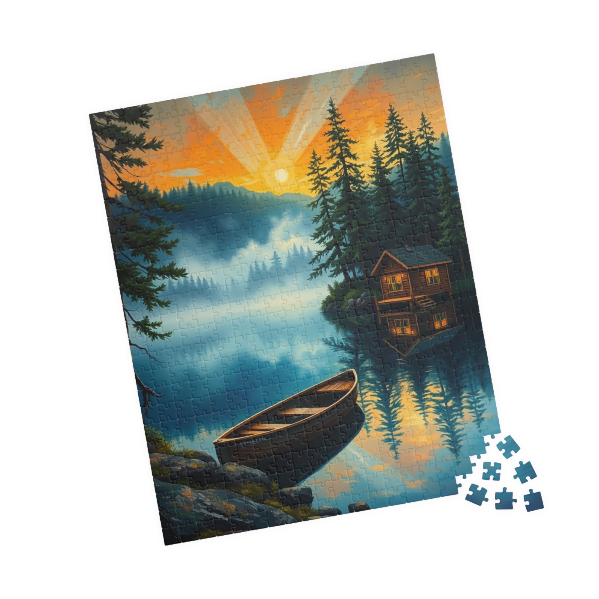 Serene Nature Scene Puzzle, 110-1014 Piece Jigsaw Puzzle, Tranquil Home Decor, Family Activity, Gift for Nature Lovers Puzzle The Puzzle Chest