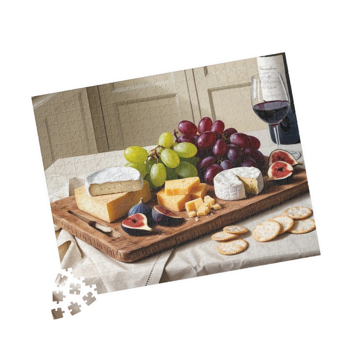 Foodie Jigsaw Puzzle - Cheese Wine Board, 110-1014 Piece Tabletop Game, Unique Kitchen Decor, Fun Family Activity, Gift for Food Lovers, Hobby Puzzle The Puzzle Chest