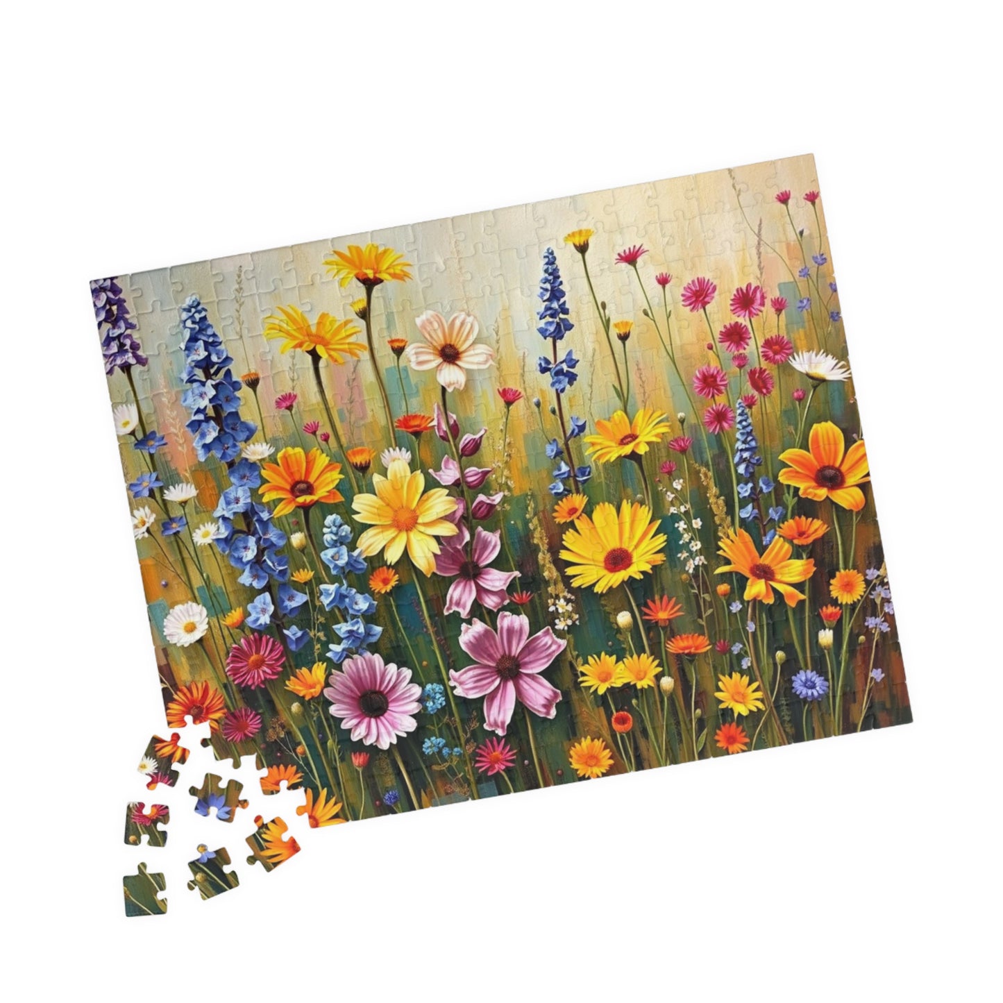 Vibrant Floral Puzzle, Flower Jigsaw Game for Adults Seniors, Family Fun Solo Activity, Mindfulness Gift for Nature Lovers Puzzle Fans Puzzle The Puzzle Chest