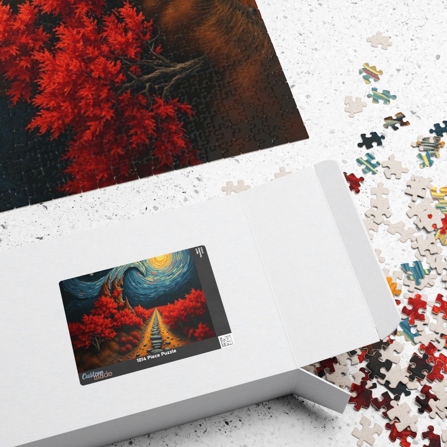 Abstract Landscape Jigsaw Puzzle Art for Adults, Autumn Nature Puzzle Puzzle The Puzzle Chest