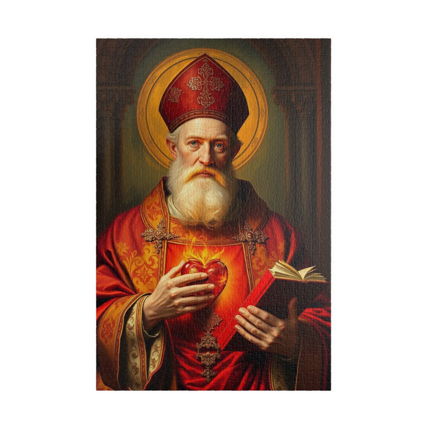 Saint Augustine Jigsaw Puzzle for Adult, Religious Gift for Catholics, Spiritual Home Entertainment, Mindful Faith-Based Fun Family Activity 1014 pcs (Vertical) Puzzle The Puzzle Chest
