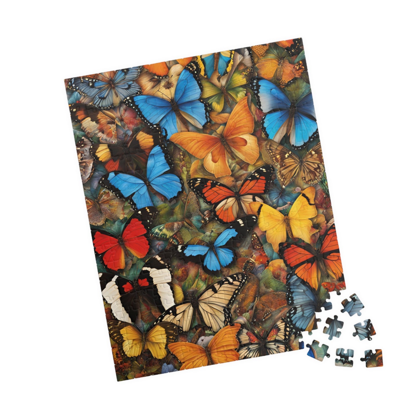 Butterfly Puzzle, Colorful Chaotic Collage Jigsaw, 252 520 1014-Piece Game, Mindfulness Activity, Gift for Nature Lover, Indoor Fun Puzzle The Puzzle Chest