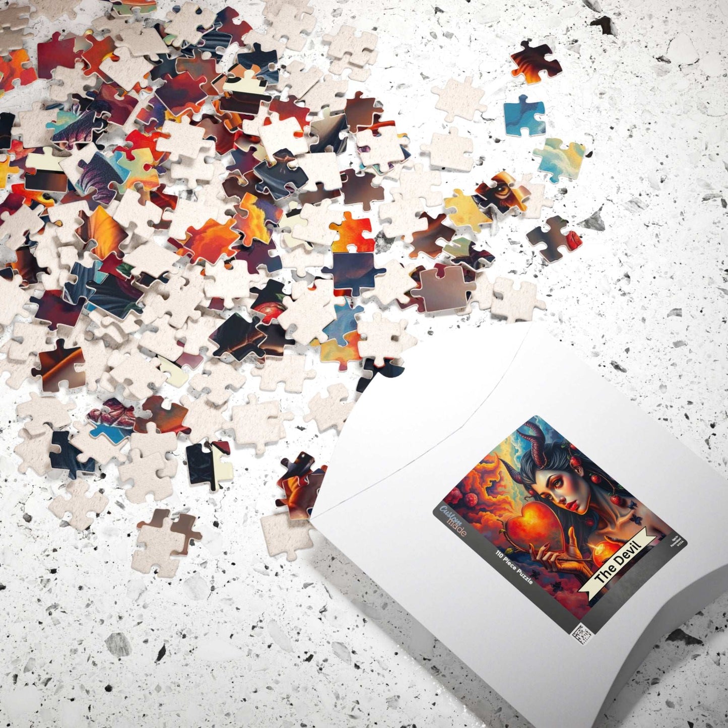 Devil's Heart Puzzle - Tarot Card Style Art Jigsaw for Adults, 110-1014 Pieces, Gothic Decor, Gift for Puzzle Lovers, Unique Home Activity Puzzle The Puzzle Chest
