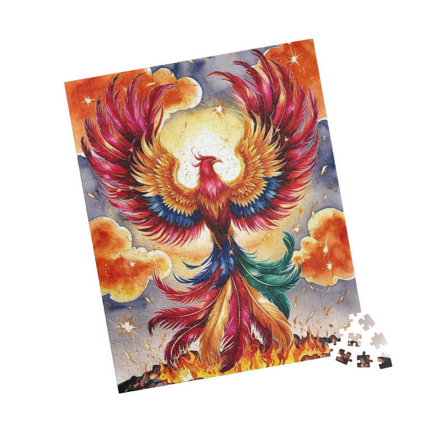 Phoenix Jigsaw Puzzle, Mythical Fire Bird, Folklore Art, Creative Gift for Adults, Birthday, Holiday Fun Puzzle The Puzzle Chest