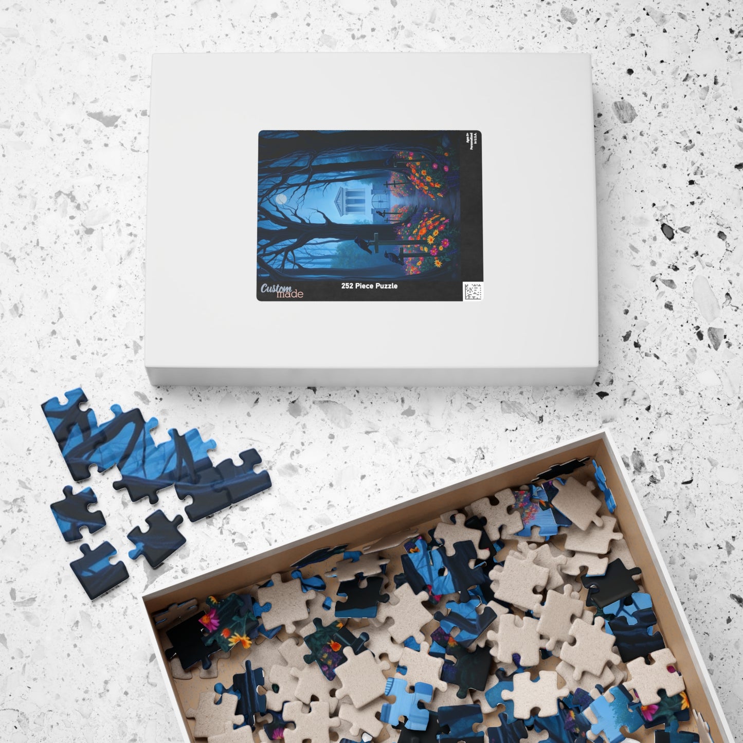 Mystical Graveyard Puzzle - 110, 252, 520, 1014-piece, Halloween Decor, Gothic Art, Relaxing Activity, Gift for Puzzle Lovers, Home Decor Puzzle The Puzzle Chest