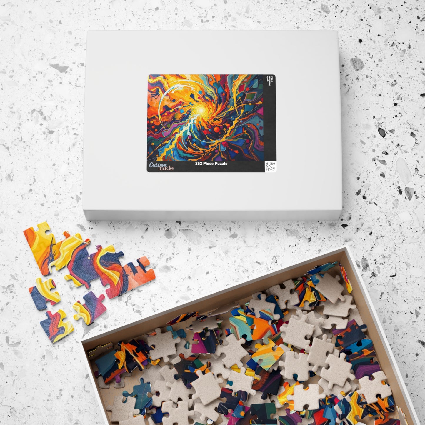 Colorful Galaxy Spiral Puzzle | Abstract Jigsaw Game Puzzle for Adults, Family Activity or Solo Fun, Unique Gift, Brain Teaser, Mindfulness Puzzle The Puzzle Chest