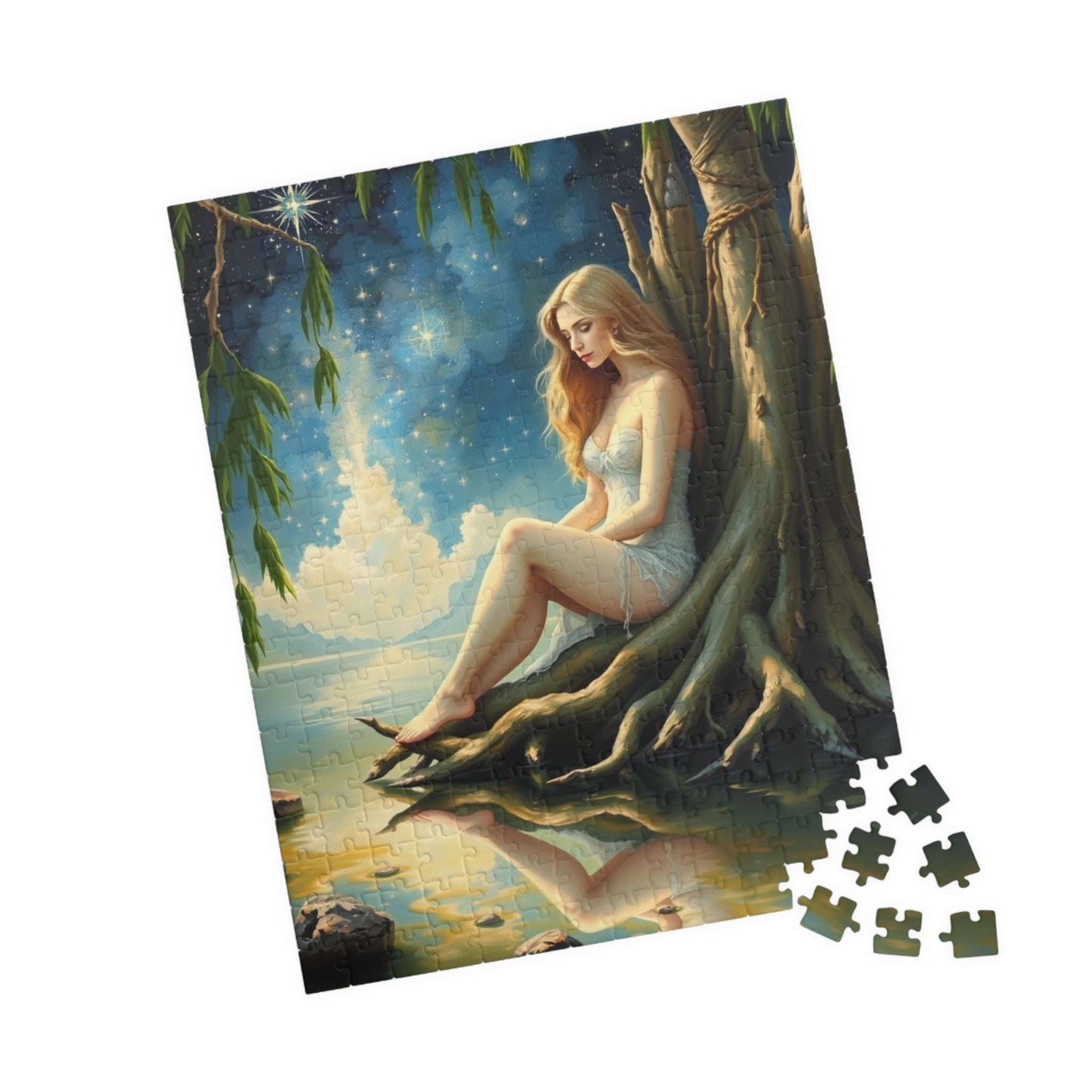 River Nymph Jigsaw Puzzle, Starlit Night and Otherworldly Beauty, 110-1014 Piece, Fantasy Art Gift Puzzle The Puzzle Chest