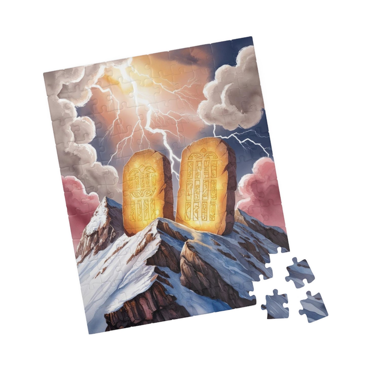 The Ten Commandments Puzzle, Stone Tablets on Mount Sinai, Religious Jigsaw, Christian Faith-Based Gift for Puzzle Lover, Bible-Themed Game Puzzle The Puzzle Chest
