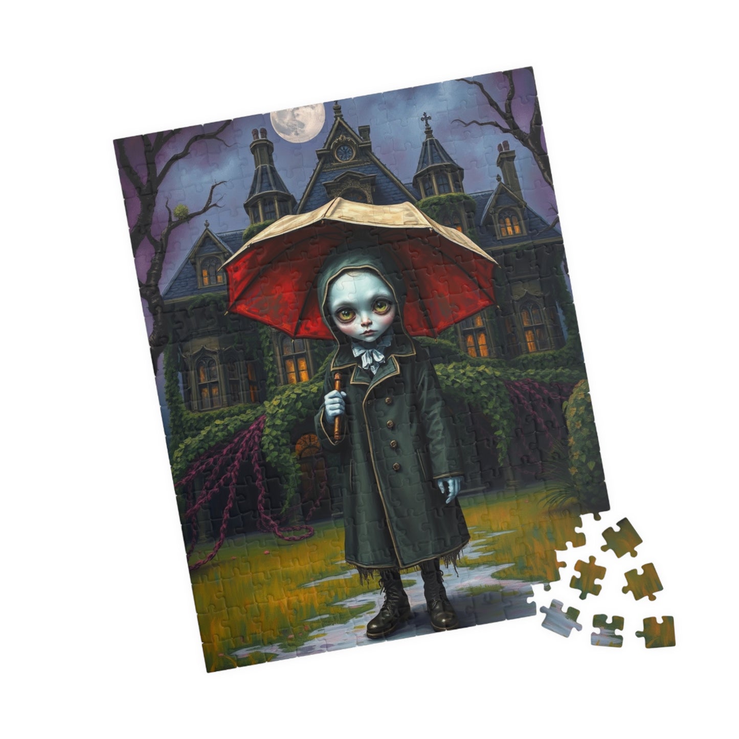 Spooky Gothic Puzzle, Victorian Orphan Illustration Jigsaw Game, Mysterious Halloween Gift, Fun Family Activity, 110 252 520 1014-piece Puzzle The Puzzle Chest
