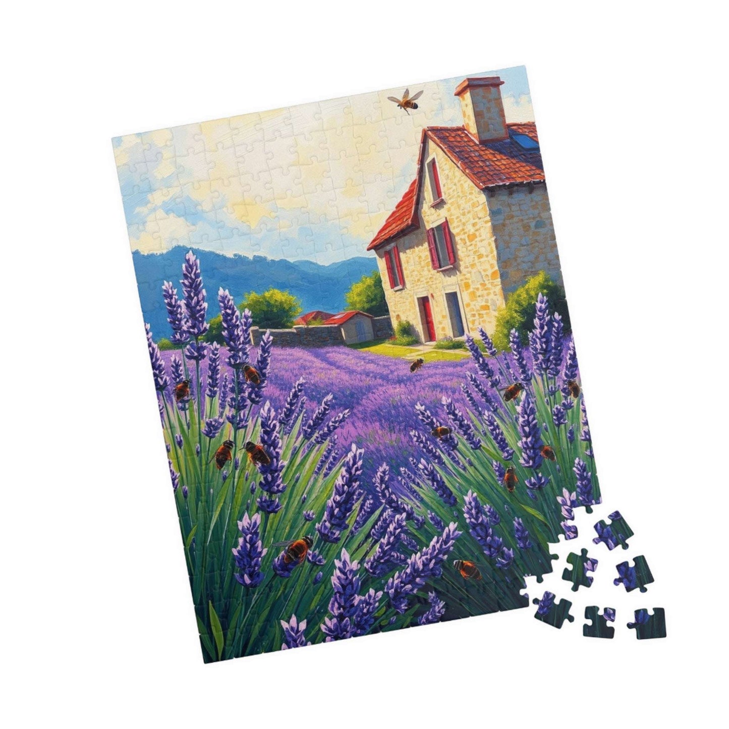 Lavender Field Puzzle, Tranquil Landscape Jigsaw, Gift for Nature Lovers, Home Decor, Family Activity, 110-1014 Pieces Puzzle The Puzzle Chest