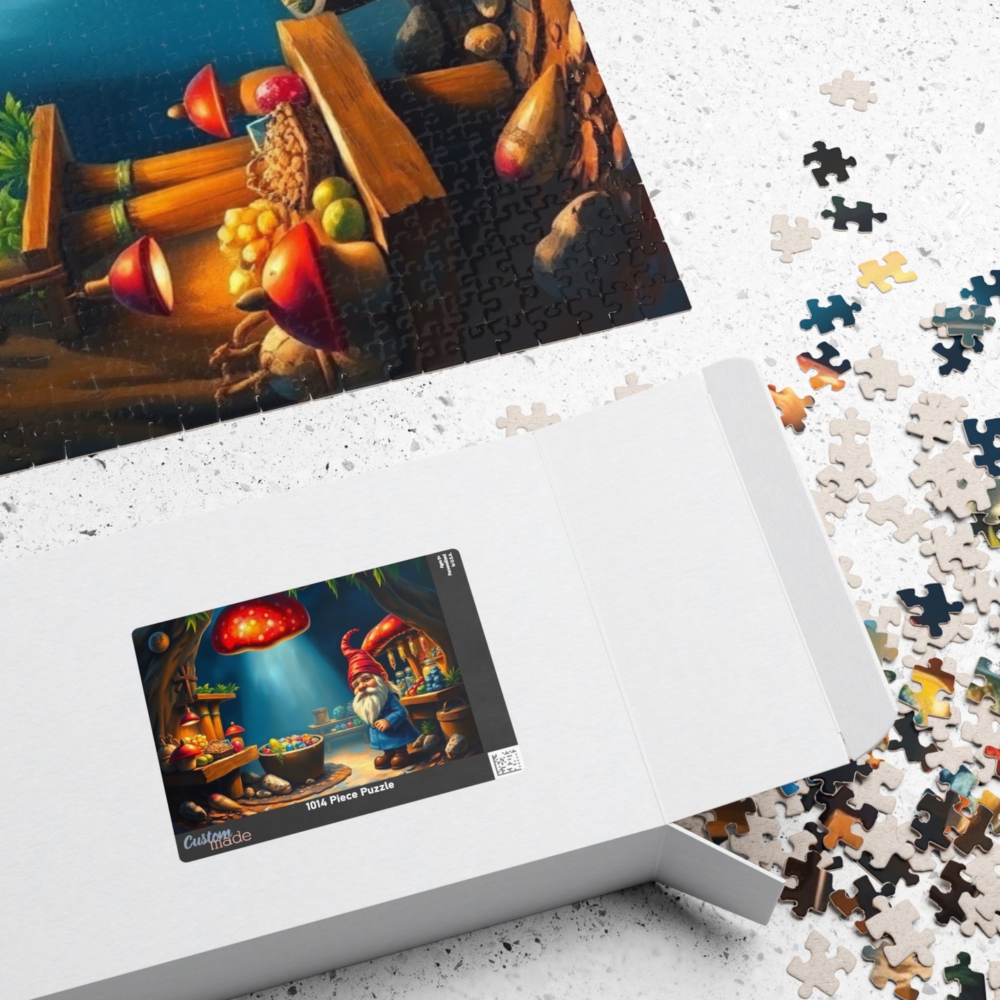 Hidden Mushroom Marketplace Puzzle, Fantasy Willow Tree Gnome Jigsaw Game for Adults and Teens, Puzzle Lover Gift, Mindfulness Puzzle The Puzzle Chest