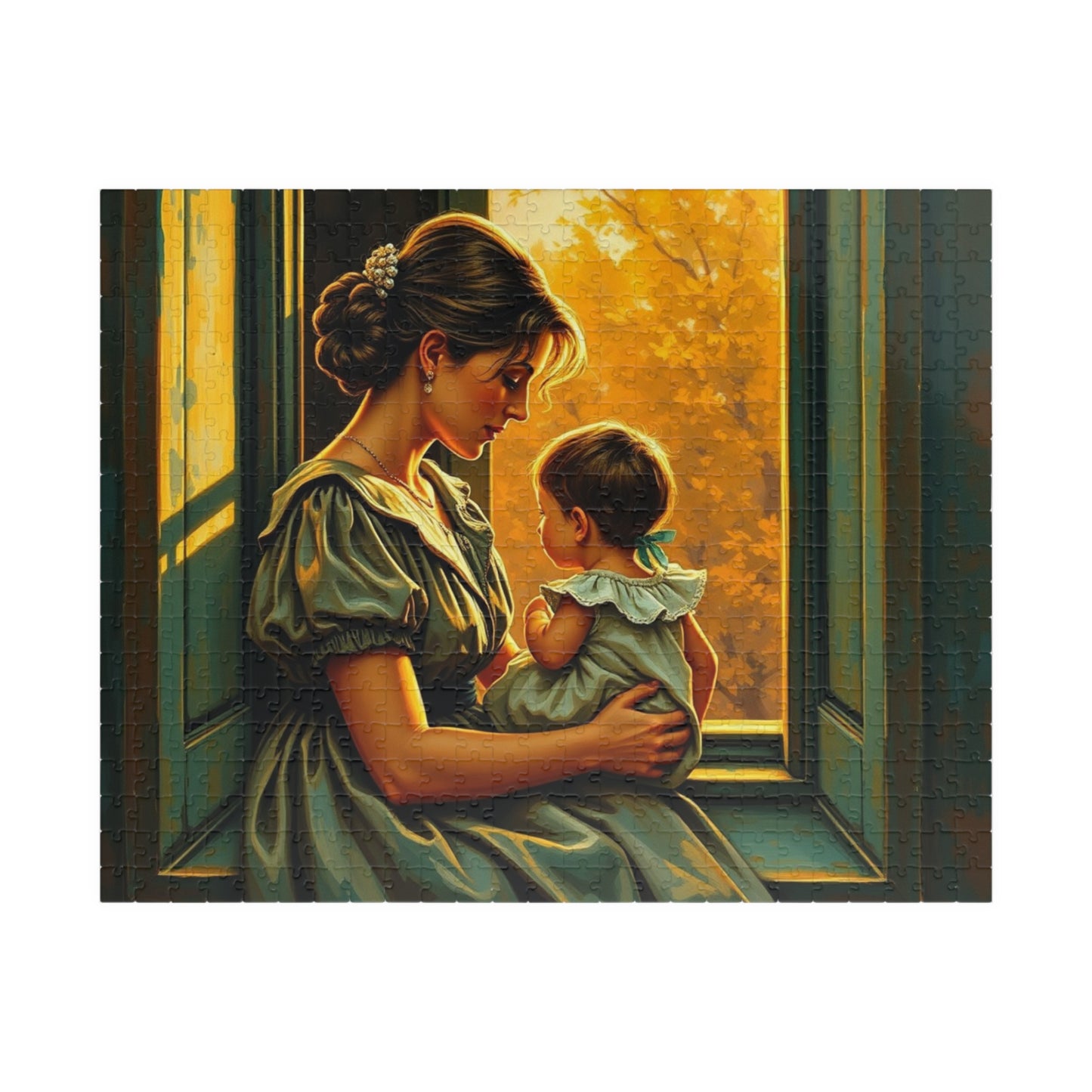 Heartwarming Mother and Child Puzzle - 110, 252, 520, 1014 Pieces, Family Bonding, Best Gift for Moms, Cozy Home Entertainment Brain Teaser 520 pcs (Horizontal) Puzzle The Puzzle Chest