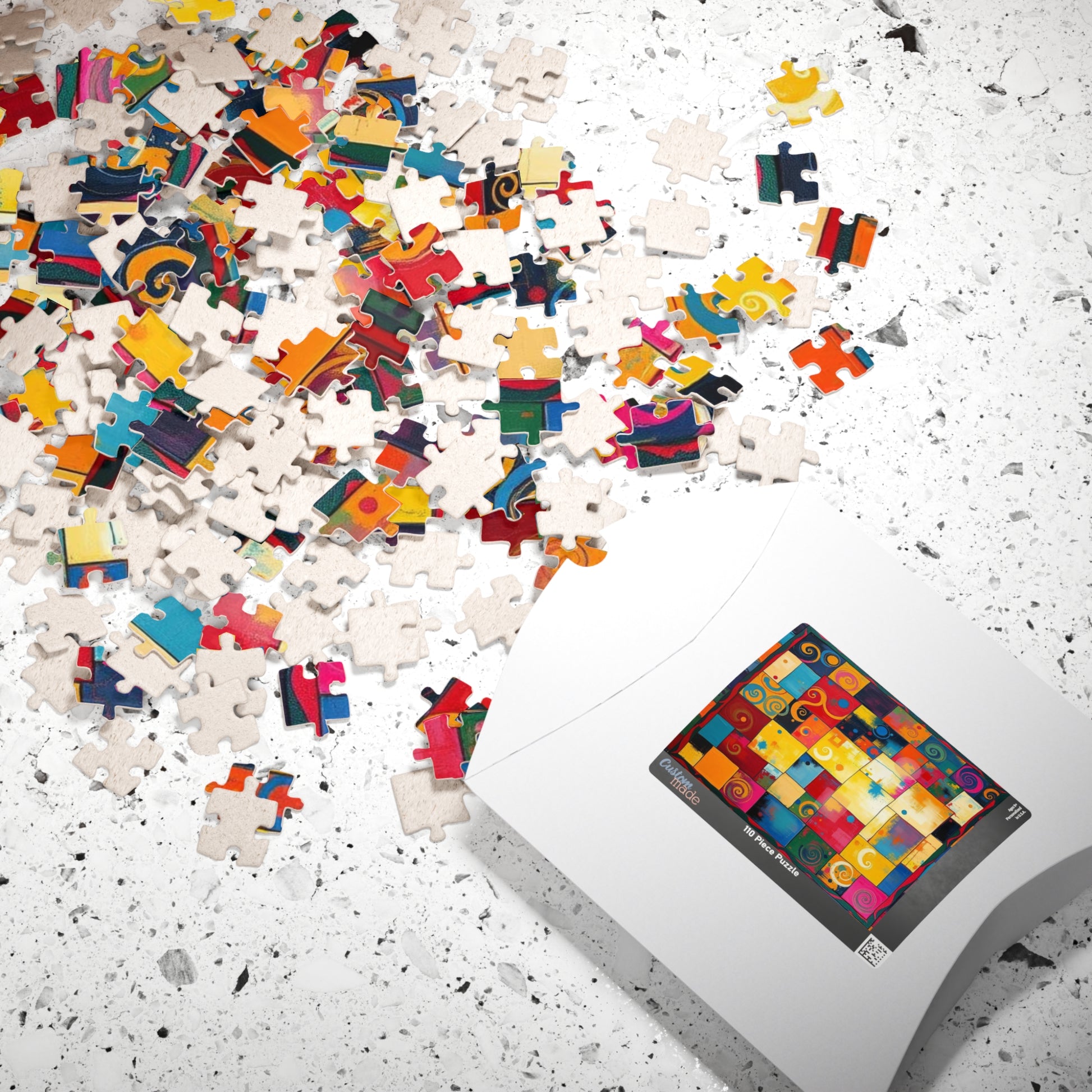 Colorful Abstract Puzzle - Modern Art Tabletop Jigsaw Game Puzzle The Puzzle Chest