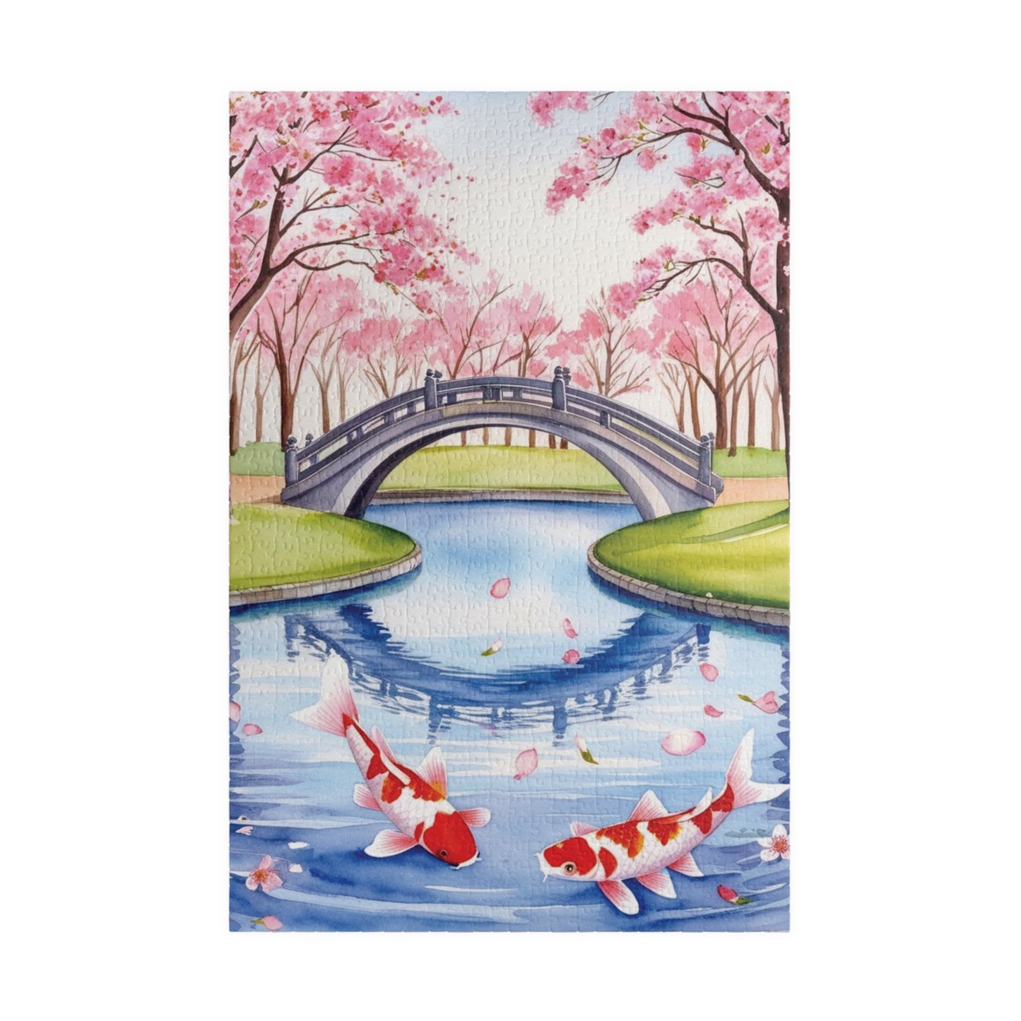 Jigsaw Puzzle, Japanese Cherry Blossom Park, 110 252 520 1014-Piece, Relaxing Hobby Gift, Meditation Activity, Mindfulness DIY Craft, Spring 1014 pcs (Vertical) Puzzle The Puzzle Chest