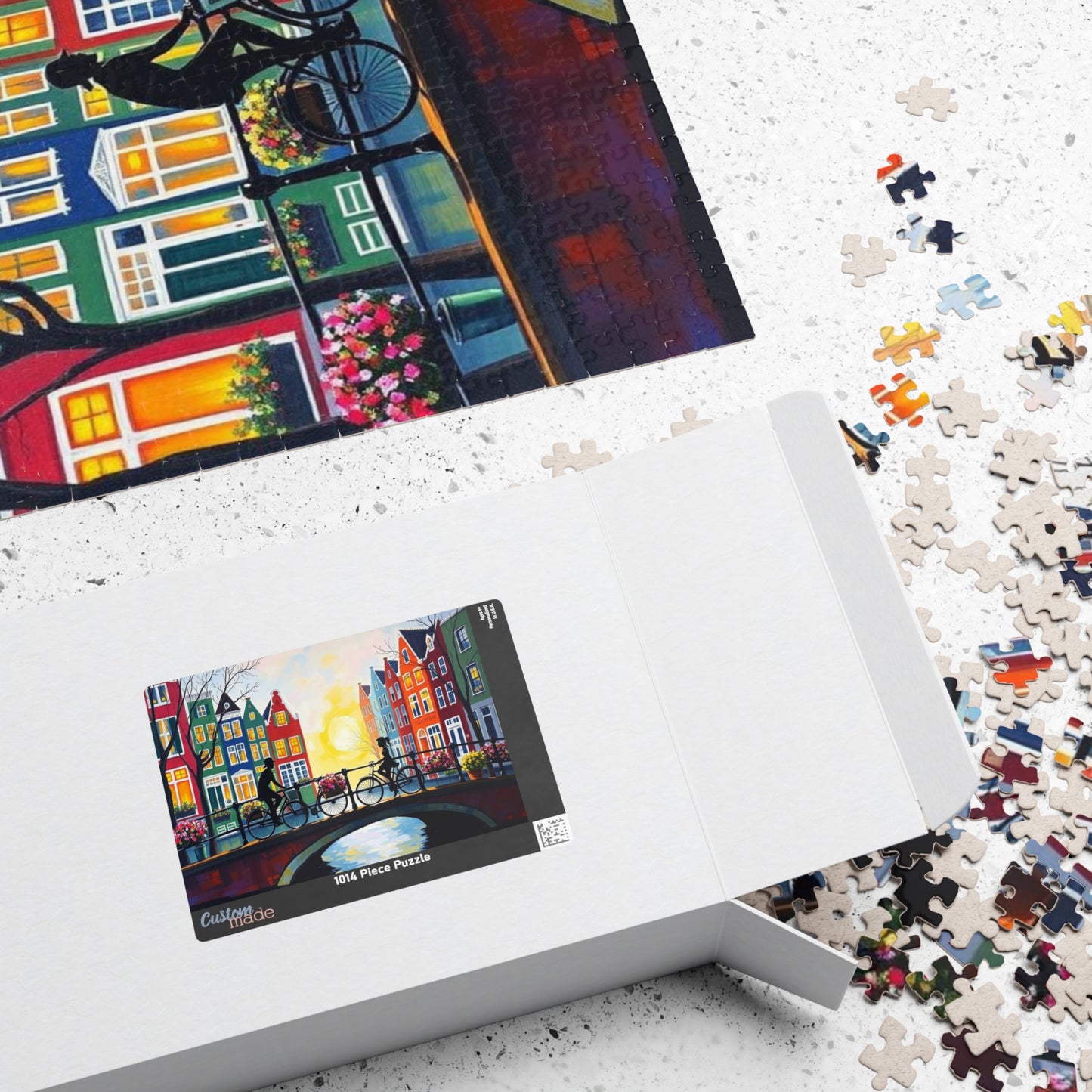 Amsterdam Bicycle Ride Jigsaw Puzzle - 110-1014 Pieces, Perfect for Family Fun, Game Nights, Art Lovers, Holiday or Birthday Gift Idea The Puzzle Chest