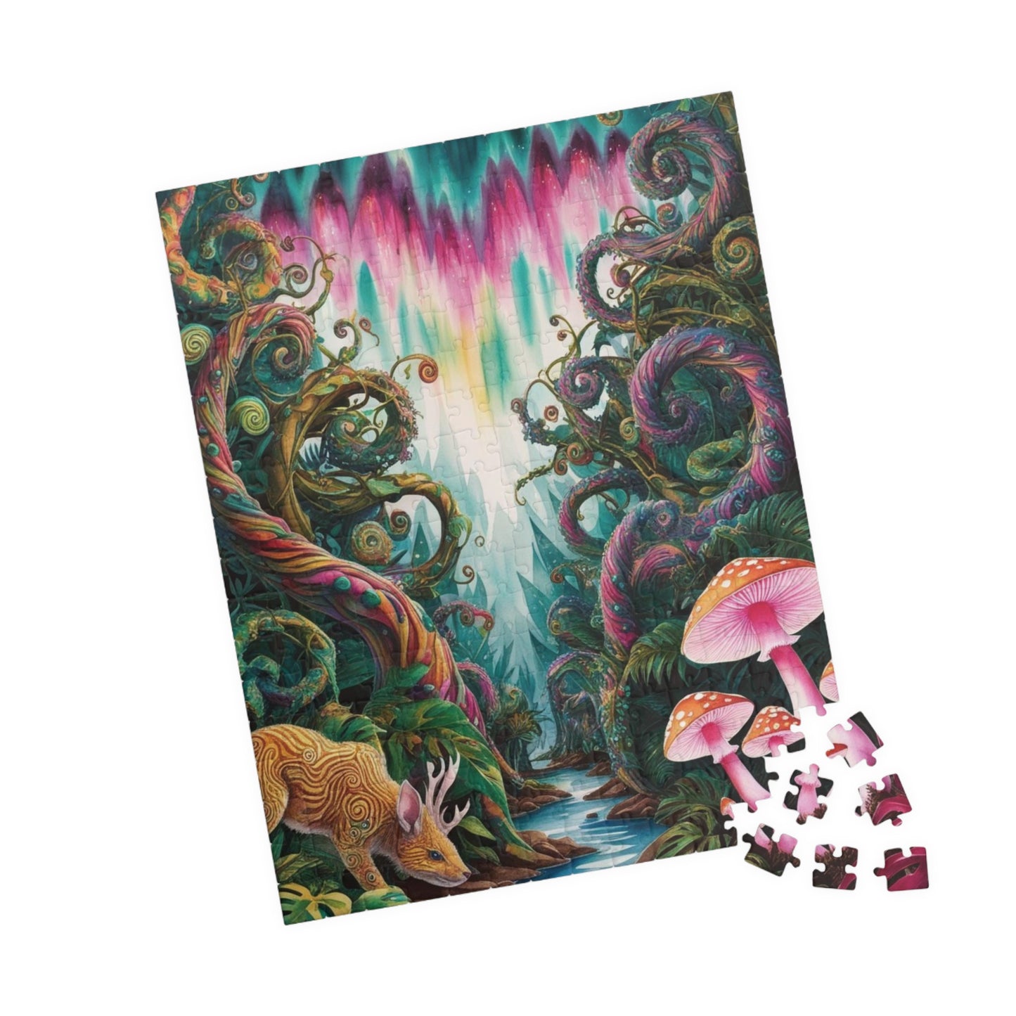 Trippy Jigsaw Puzzle, Vibrant Kaleidoscopic Jungle Scene, Relaxing Solo Game, Puzzle Enthusiasts Entertainment, Puzzling Activity for Adults Puzzle The Puzzle Chest