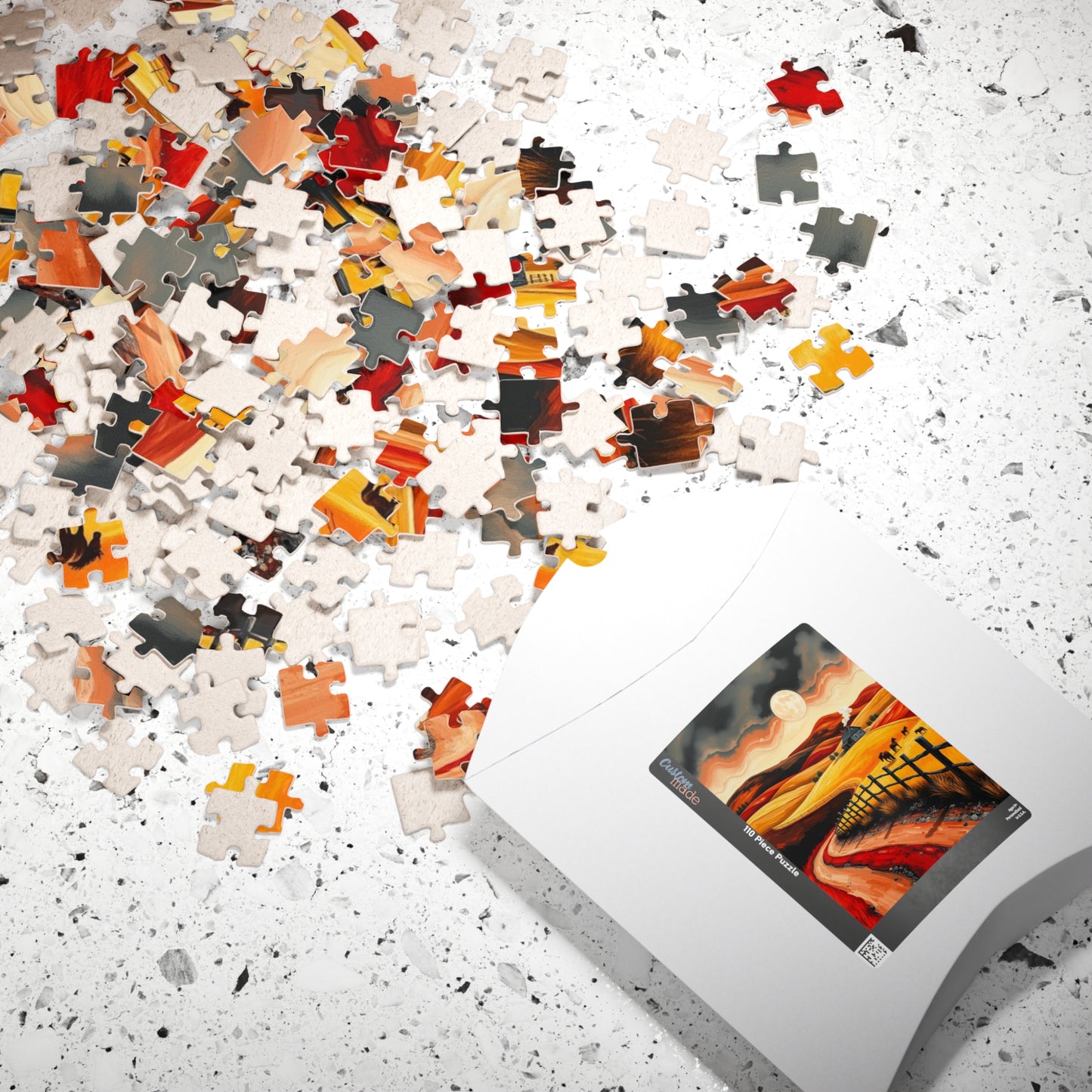 Sunset Pastoral Scene Puzzle - Tranquil Jigsaw for Family Fun, Gift for Friends, Home Decor, Cozy Nights Puzzle The Puzzle Chest