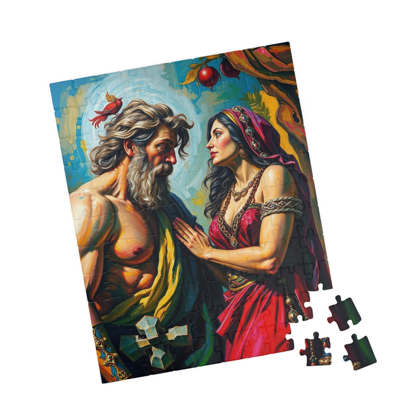 Biblical Puzzle, Samson and Delilah Jigsaw Game, Faith-Based Puzzle for Adults, Religious Gift, Family Game Night, Stress Reliever, Unique Puzzle The Puzzle Chest