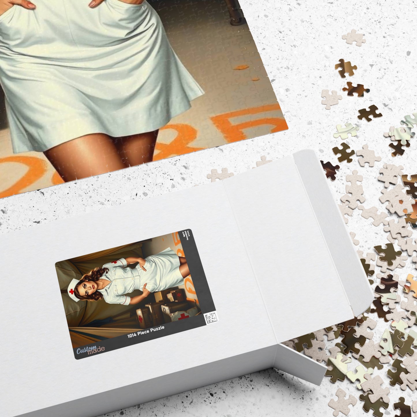 Vintage Nurse Jigsaw Puzzle, Retro Art Puzzle Gift for Health Care Workers, Puzzle Loving Friends, Home Entertainment Fun Family Activity Puzzle The Puzzle Chest