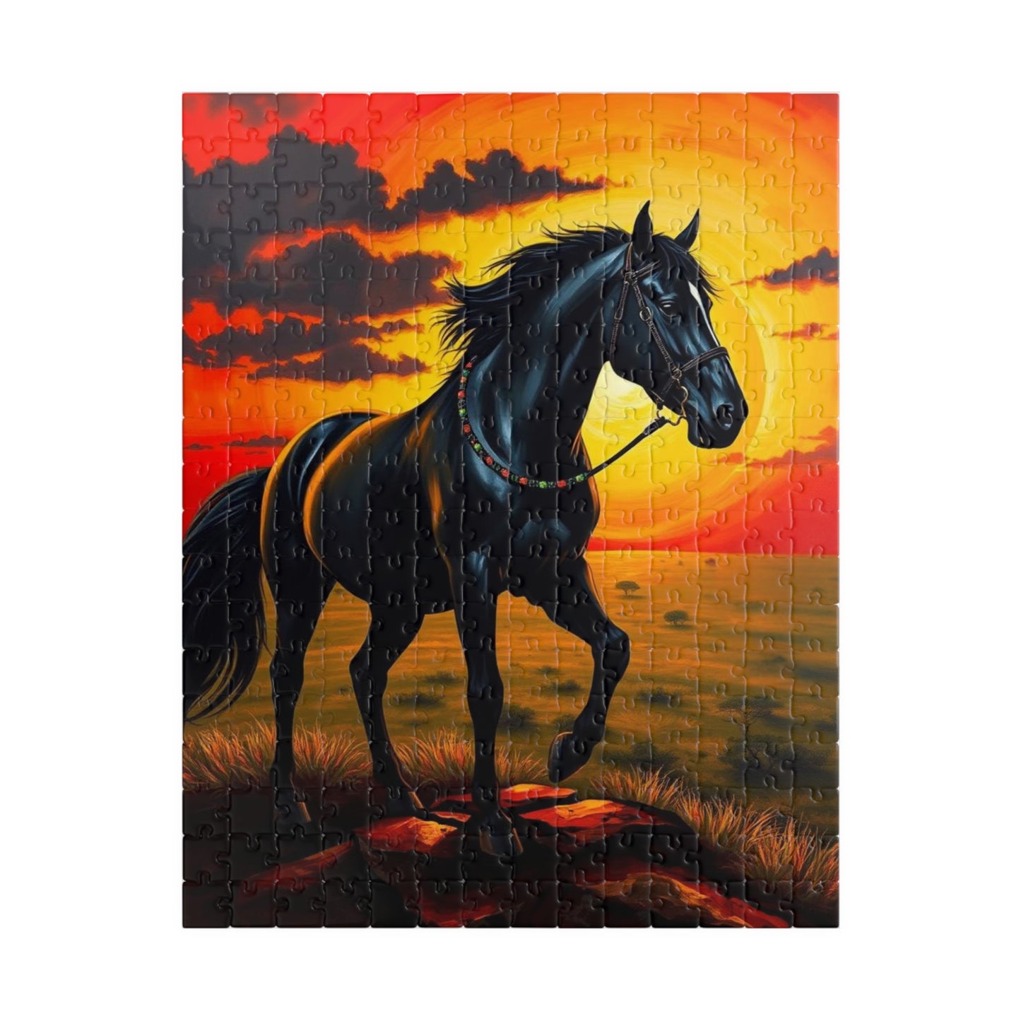 Majestic Horse Jigsaw Puzzle Game for Adults, Horse Lover Gift for Friend Animal Enthusiast, Equestrian Art, Family Bonding, Mental Exercise 252 pcs (Vertical) Puzzle The Puzzle Chest