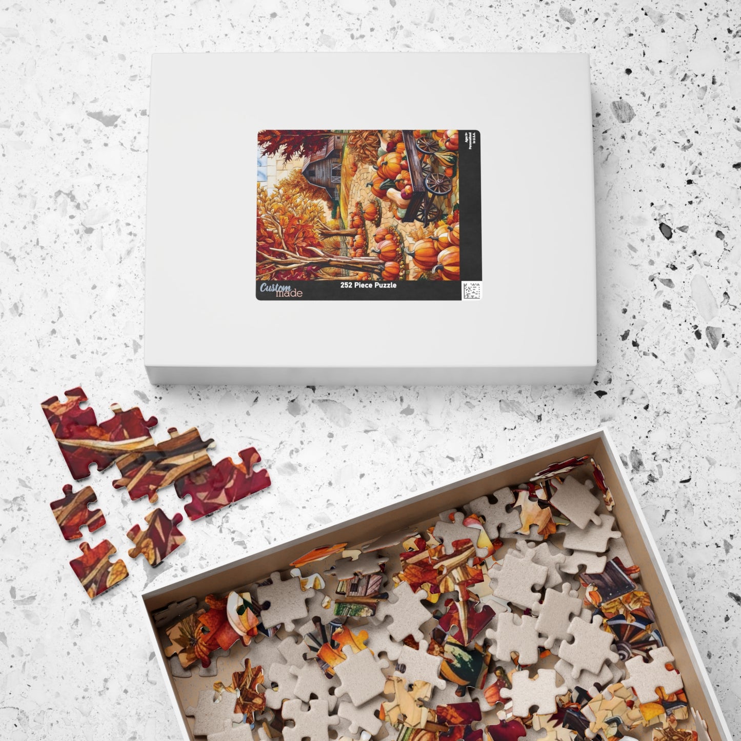 Autumn Harvest Jigsaw Puzzle, Mosaic Fall Scene Game for Adults, Gifted Puzzle Nature Enthusiasts Puzzle Lover Frameable Wall Art Puzzle The Puzzle Chest