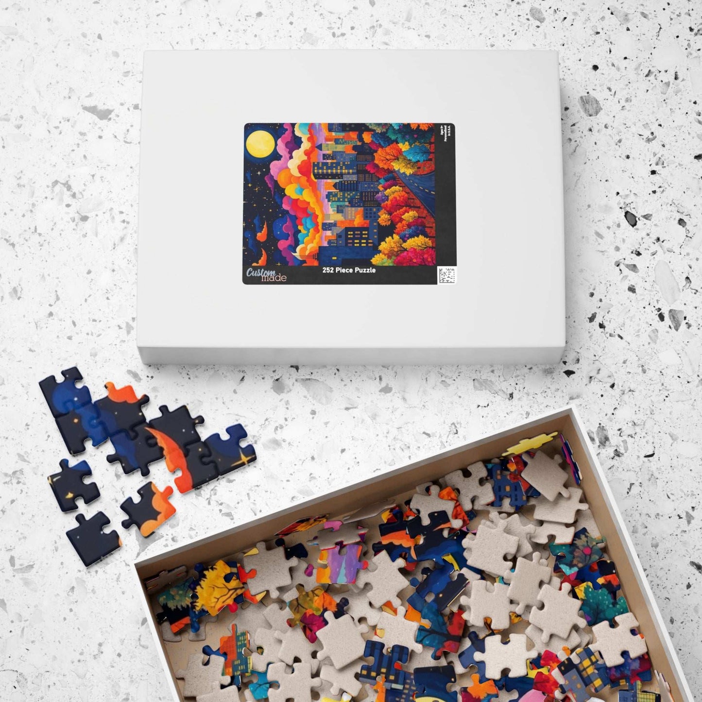 Vibrant Cityscape Puzzle - Night Sky, 110-1014 Piece Jigsaw, Family Activity, Gift for Puzzle Lovers, Art Decor Puzzle The Puzzle Chest