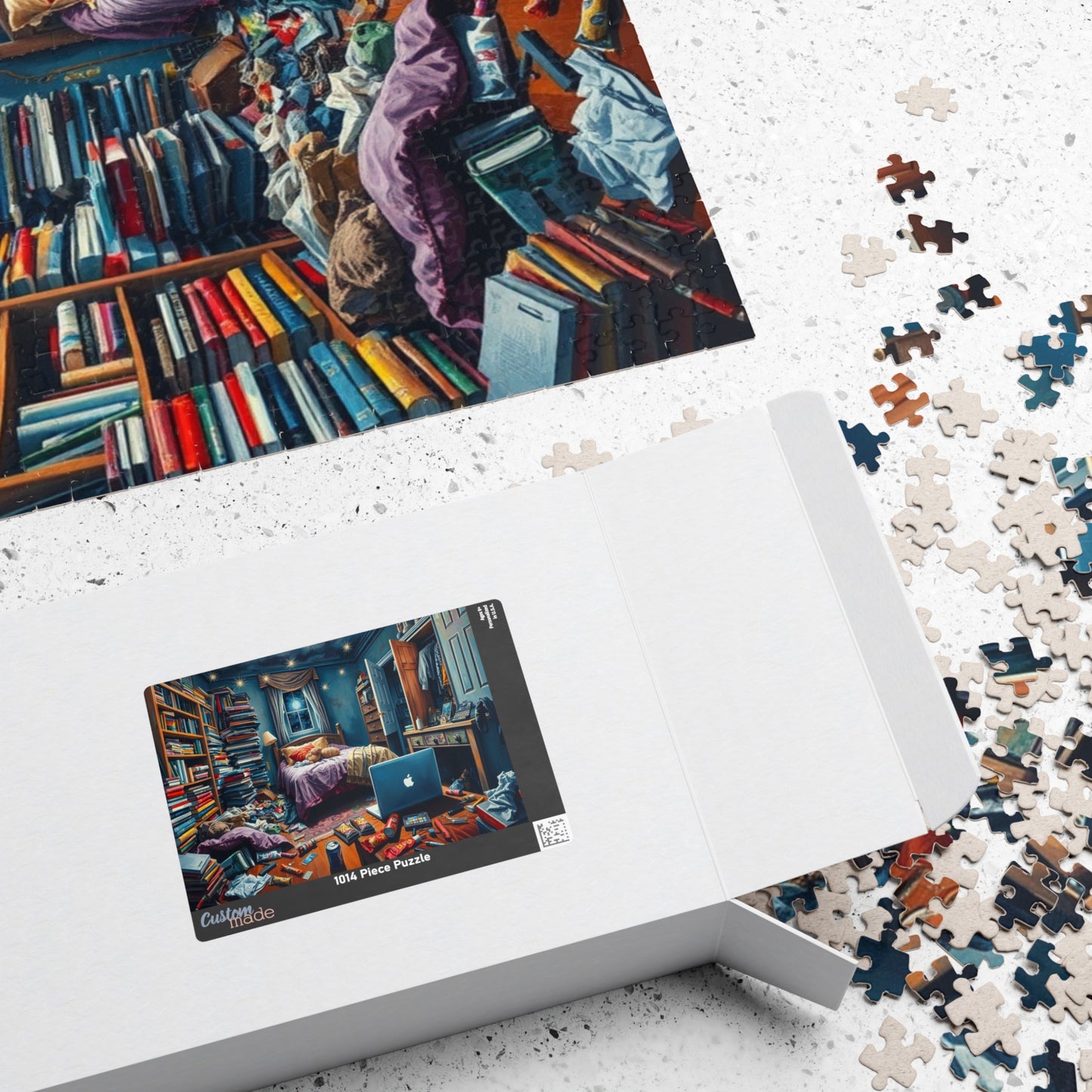 Jigsaw Puzzle, Chaotic Bedroom Humorous Puzzle, Family Game Night, Interactive Activity, Mind Boggling Challenge, Relaxing Hobby, Holiday