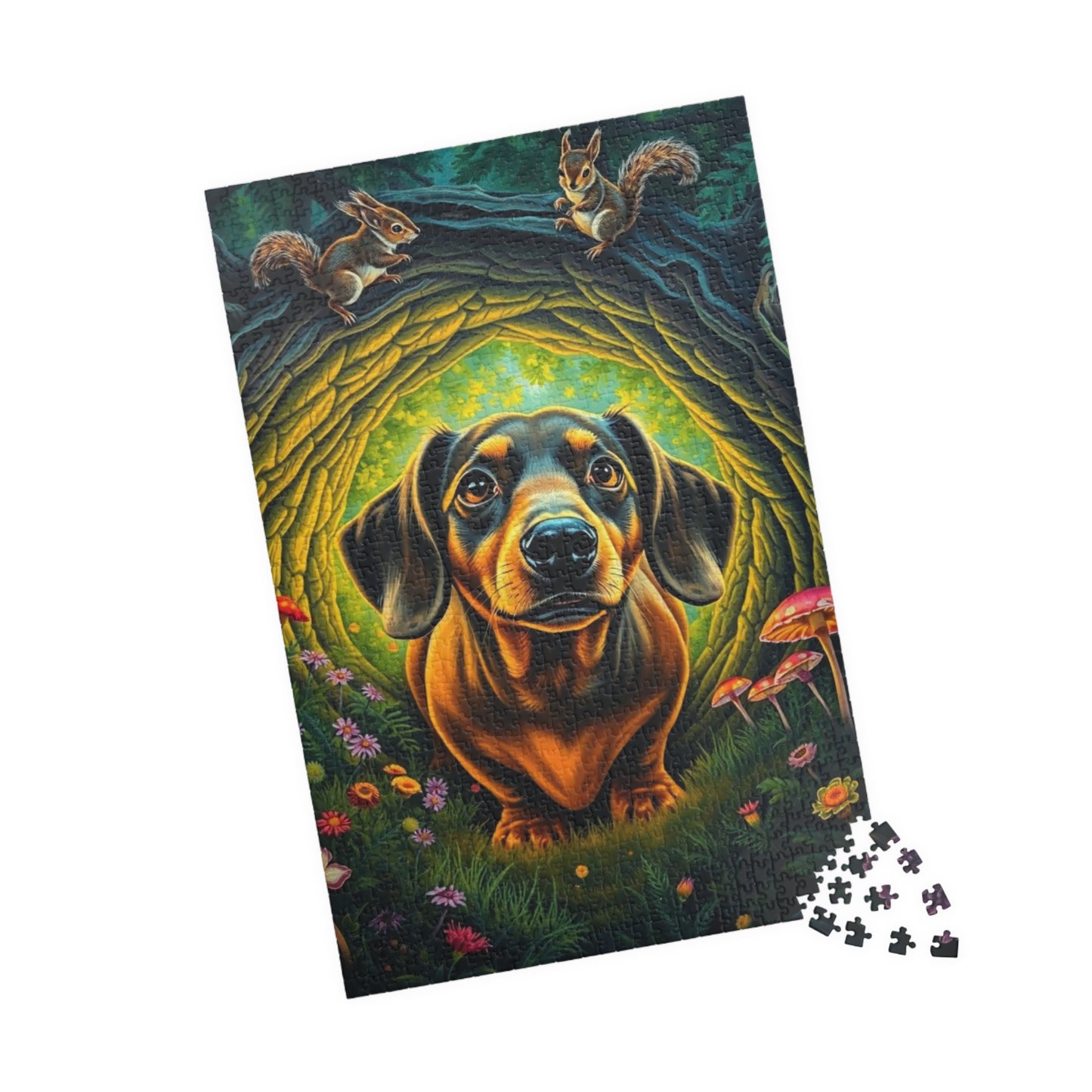 Dachshund Forest Adventure Puzzle, Animal Jigsaw Game for Adults, Dog Lover Gift for Friends, Cozy Night Activity, Mindfulness Family Fun Puzzle The Puzzle Chest