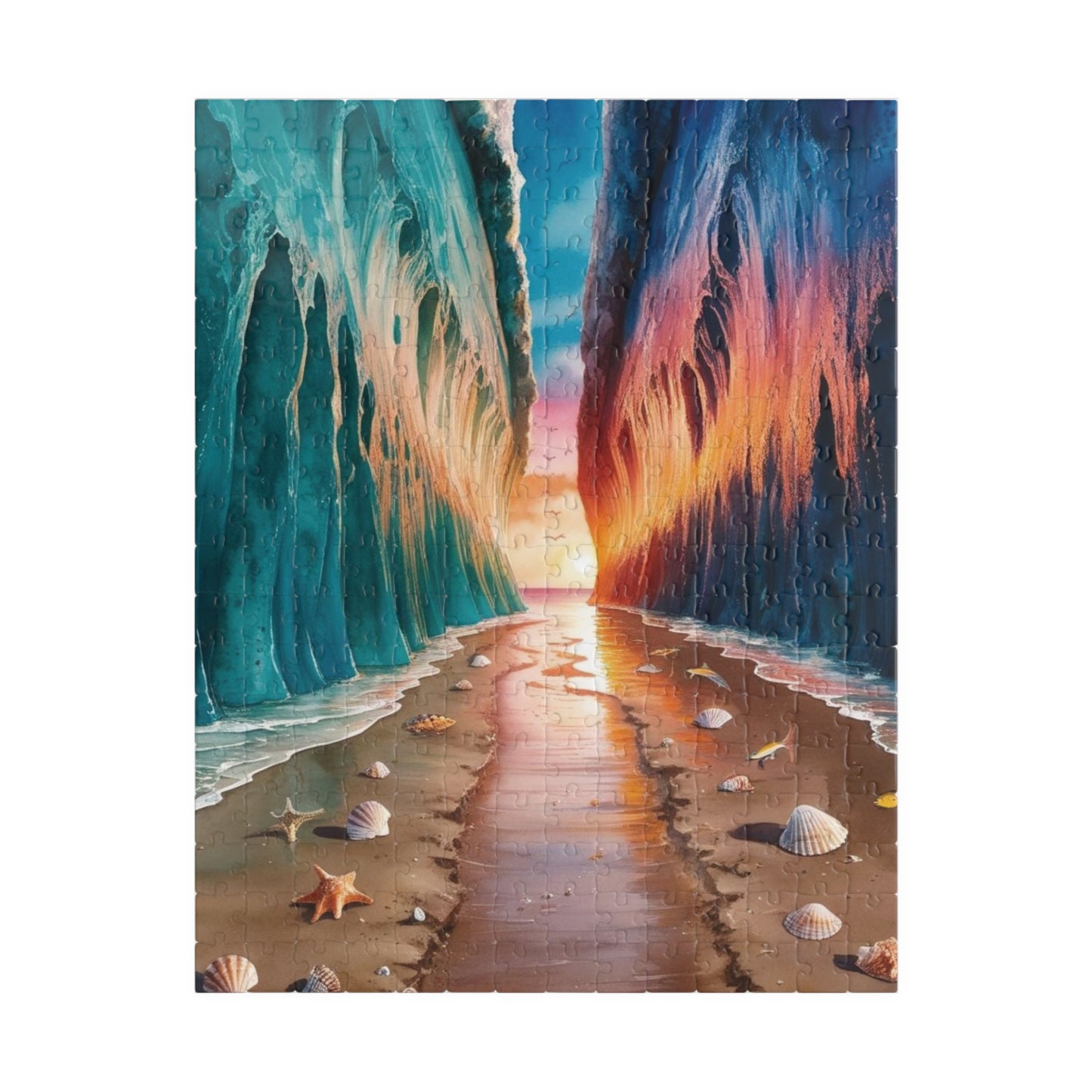 Religious Christian Puzzle: Parting of the Red Sea, Biblical Scene Jigsaw, Educational Activity, Family Game Night, Best Unique Gift, Hobby 252 pcs (Vertical) Puzzle The Puzzle Chest