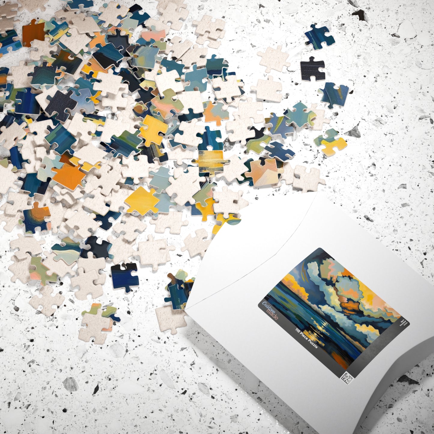 Serene Sunset Puzzle, Unique Abstract Art Jigsaw Game Puzzle The Puzzle Chest
