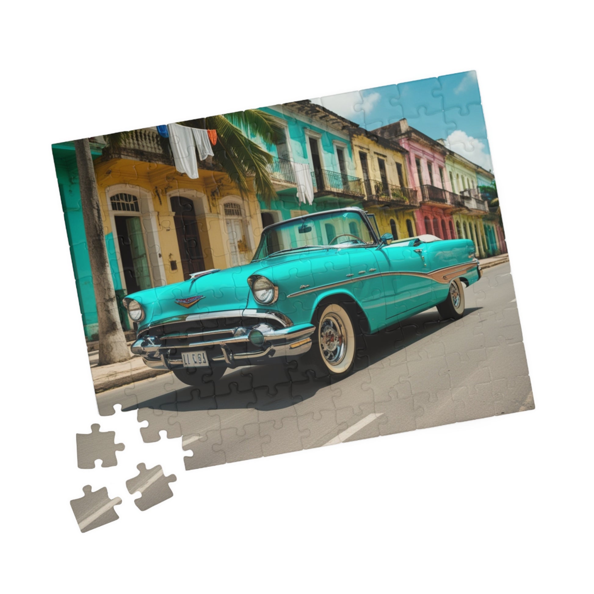 Vintage Car Puzzle - 1957 Convertible Jigsaw Game Puzzle The Puzzle Chest