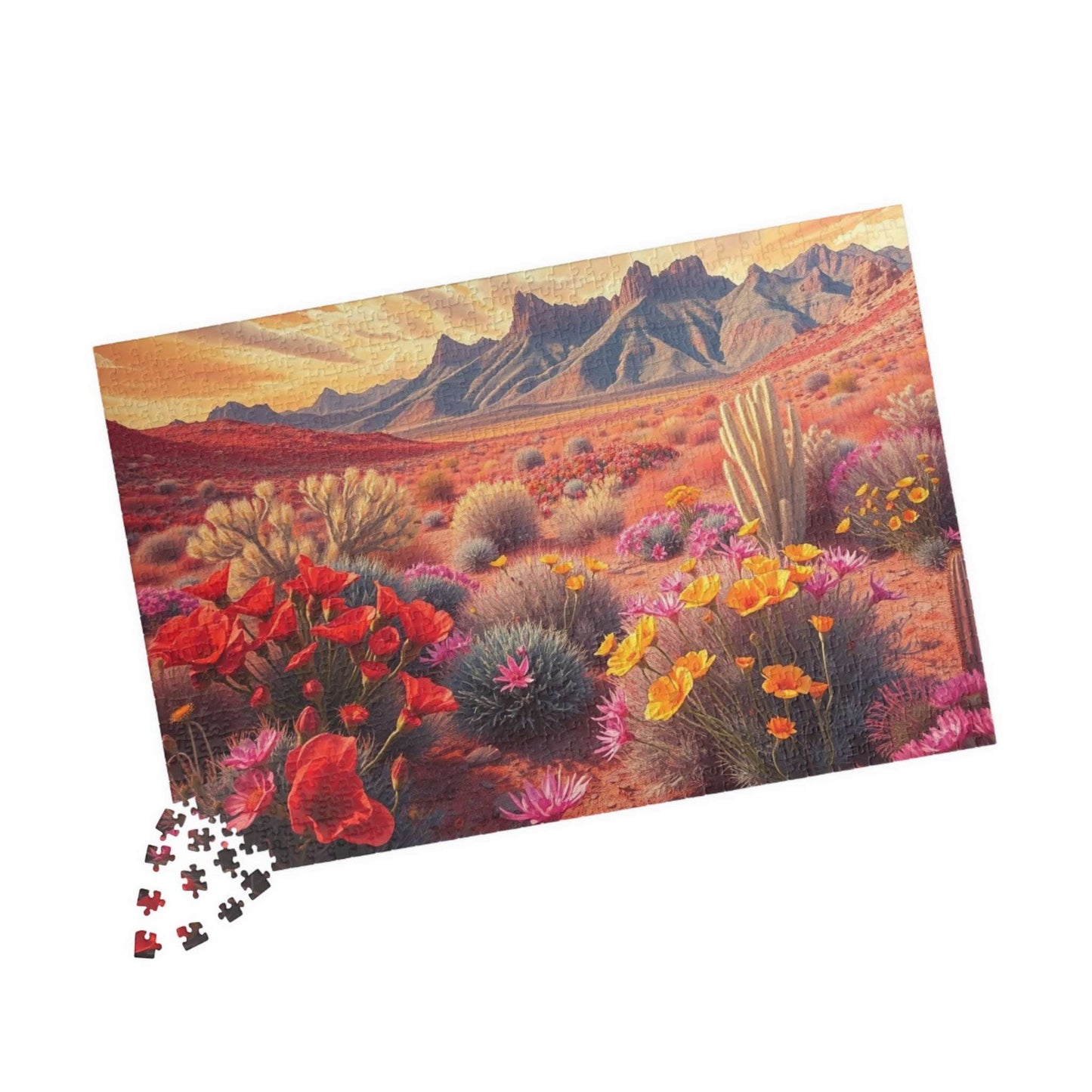 Desert Sunset Puzzle, 110-1014 Piece Landscape Jigsaw Game for Adult, Nature Lover Gift, Art Puzzle for Hobbyist, Family Night or Solo Fun Puzzle The Puzzle Chest