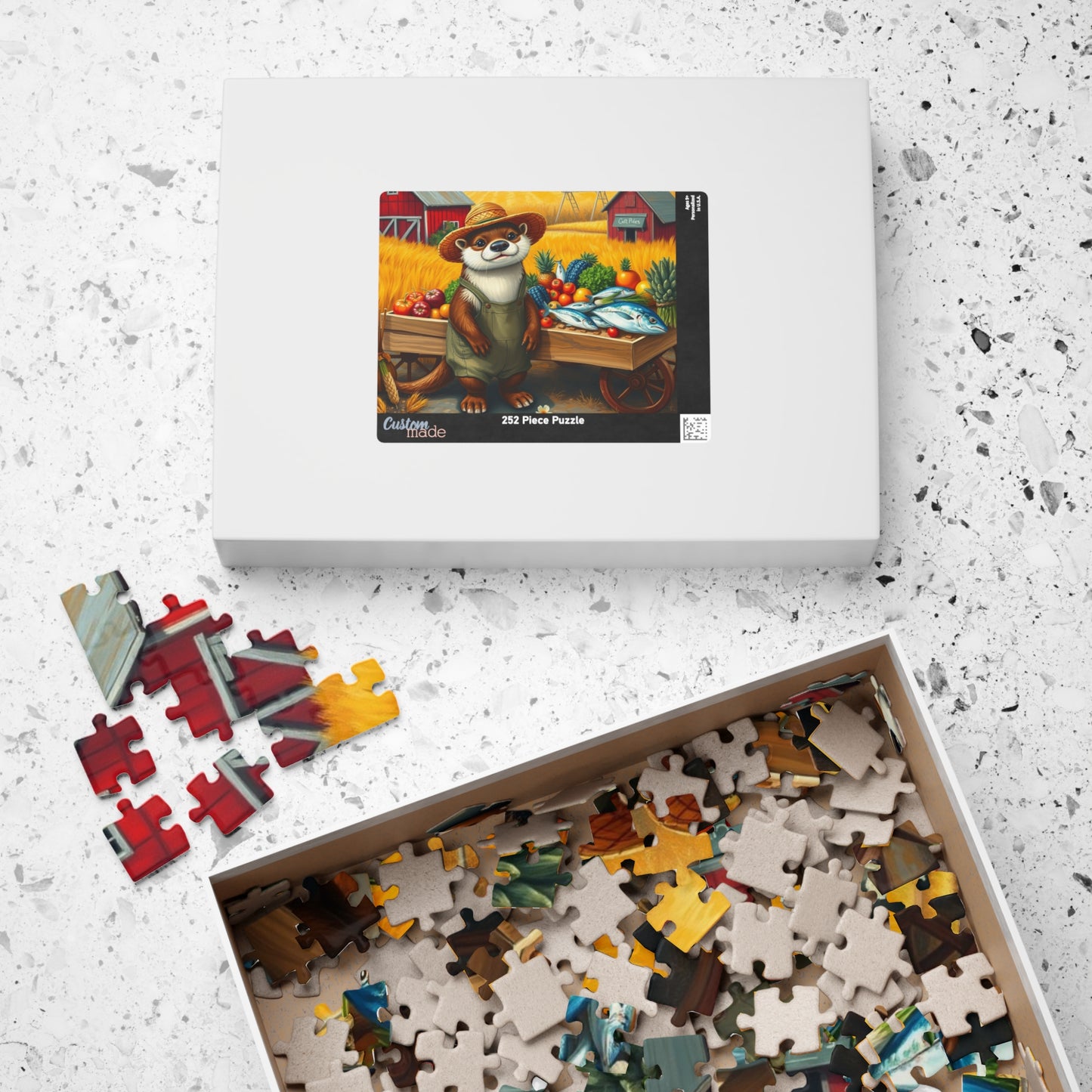 Whimsical Animal Jigsaw Puzzle, Otter Farm Scene, Fun Family Game Night, Perfect Gift for Adult and Animal Lover Puzzle The Puzzle Chest