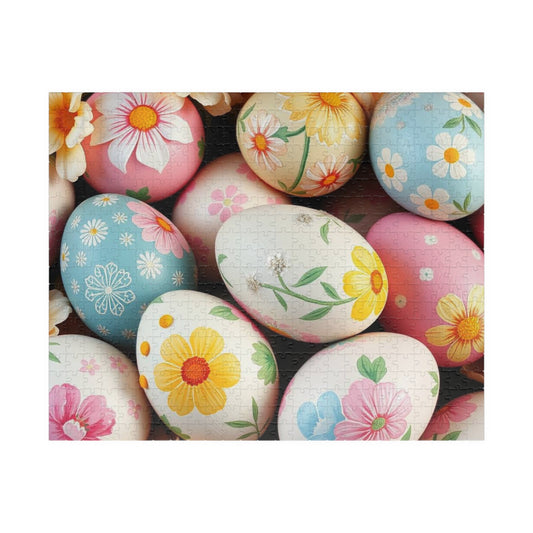 Easter-themed Jigsaw Puzzle for Adults with Colorful Floral Egg Design, Fun Family Activity, Holiday Gift for Friend, Senior Mental Exercise 520 pcs (Horizontal) Puzzle The Puzzle Chest