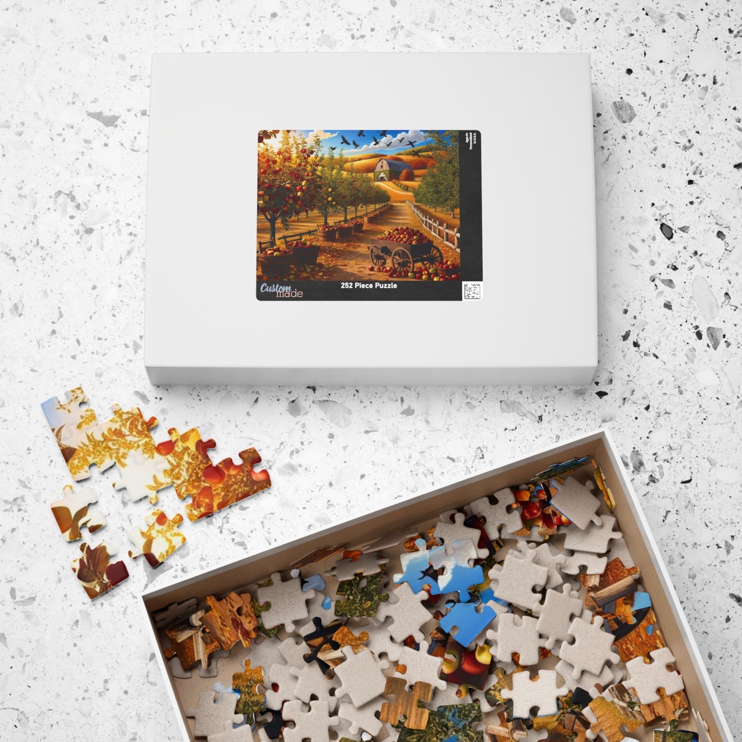 Apple Orchard Jigsaw Puzzle, Autumn Landscape Scene, Gift for Puzzle Lovers, Family Fun, Cozy Night In, Fall Decor, Thanksgiving Puzzle The Puzzle Chest