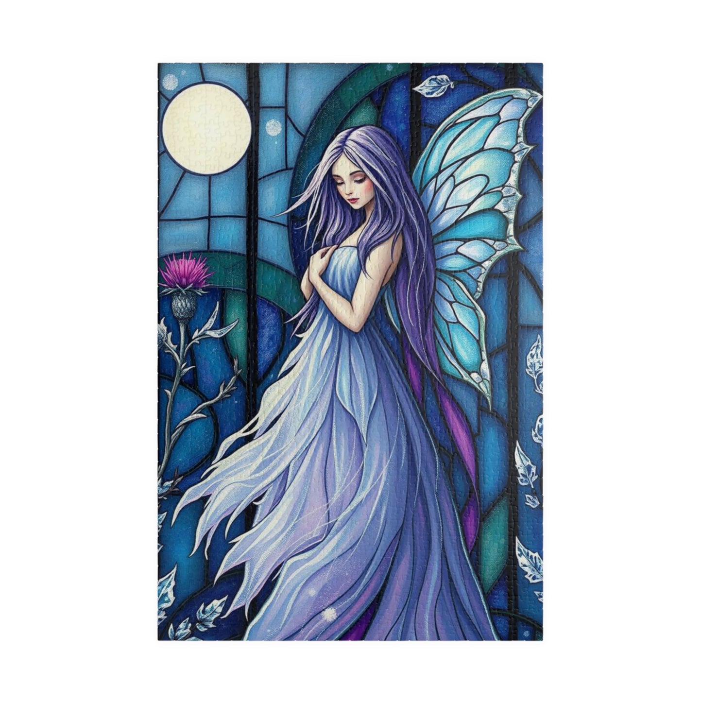 Enchanting Fairy Puzzle - Stained Glass Style 110 to 1014-Piece Jigsaw, Fantasy Lover Gift for Friends and Puzzle Enthusiasts