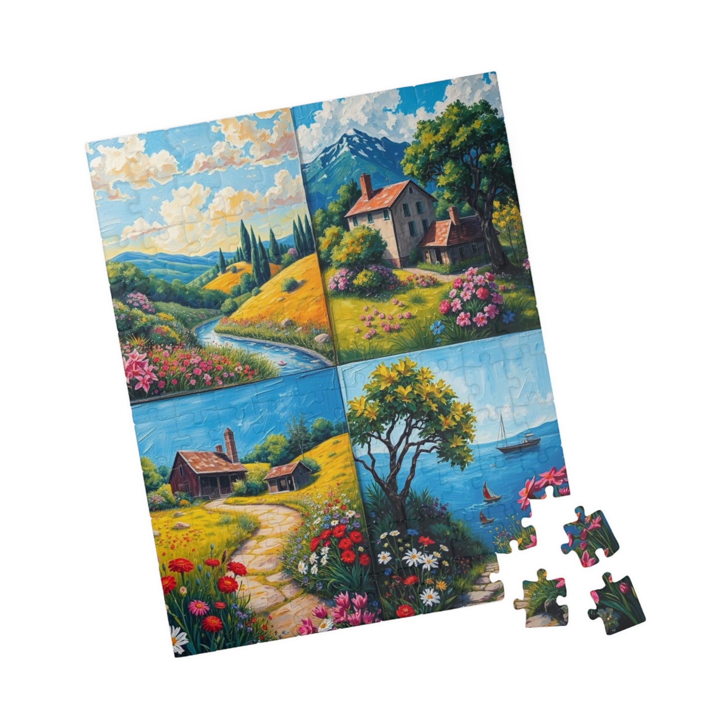 Summer Landscape Jigsaw Puzzle for Adults Creative Activity, Family Fun, Mind Challenge, Holiday Birthday Gift for Friends Puzzle The Puzzle Chest
