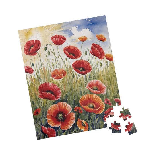 Poppy Field Jigsaw Puzzle, Impressionist Style Summer 110-1014 Piece Tabletop Game, Mindfulness Birthday Holiday Gift for Friends 110 pcs (Vertical) Puzzle The Puzzle Chest