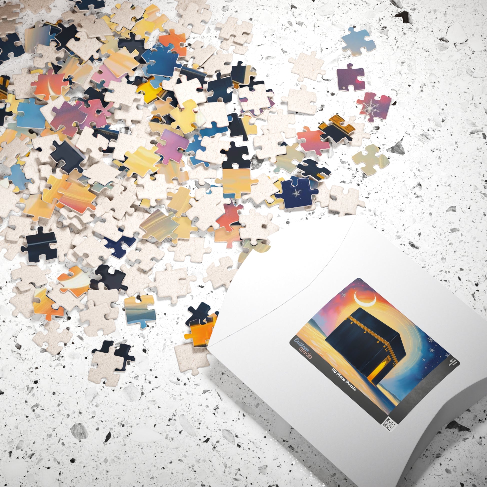 Serene Kaaba Jigsaw Puzzle Vibrant Desert Scene, Mindfulness Activity, Islamic Art Puzzle Home Entertainment, Family Fun, Gift for Him/Her Puzzle The Puzzle Chest