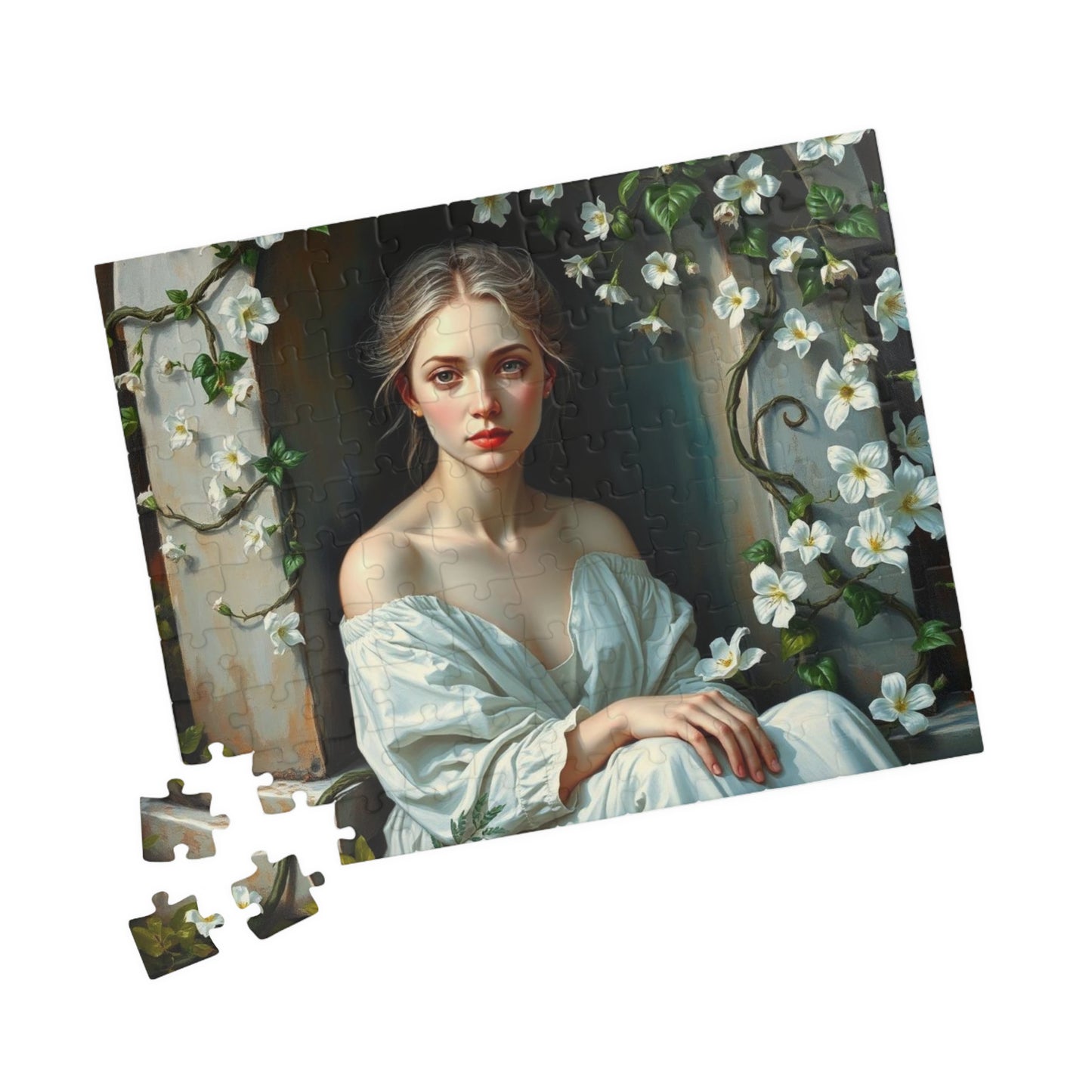 Eternal Vigil Jigsaw Puzzle - Woman by Gravesite, Gothic Puzzle, Dark Fantasy Puzzle, Gift for Art Lover, Home Entertainment, Brain Teaser Puzzle The Puzzle Chest