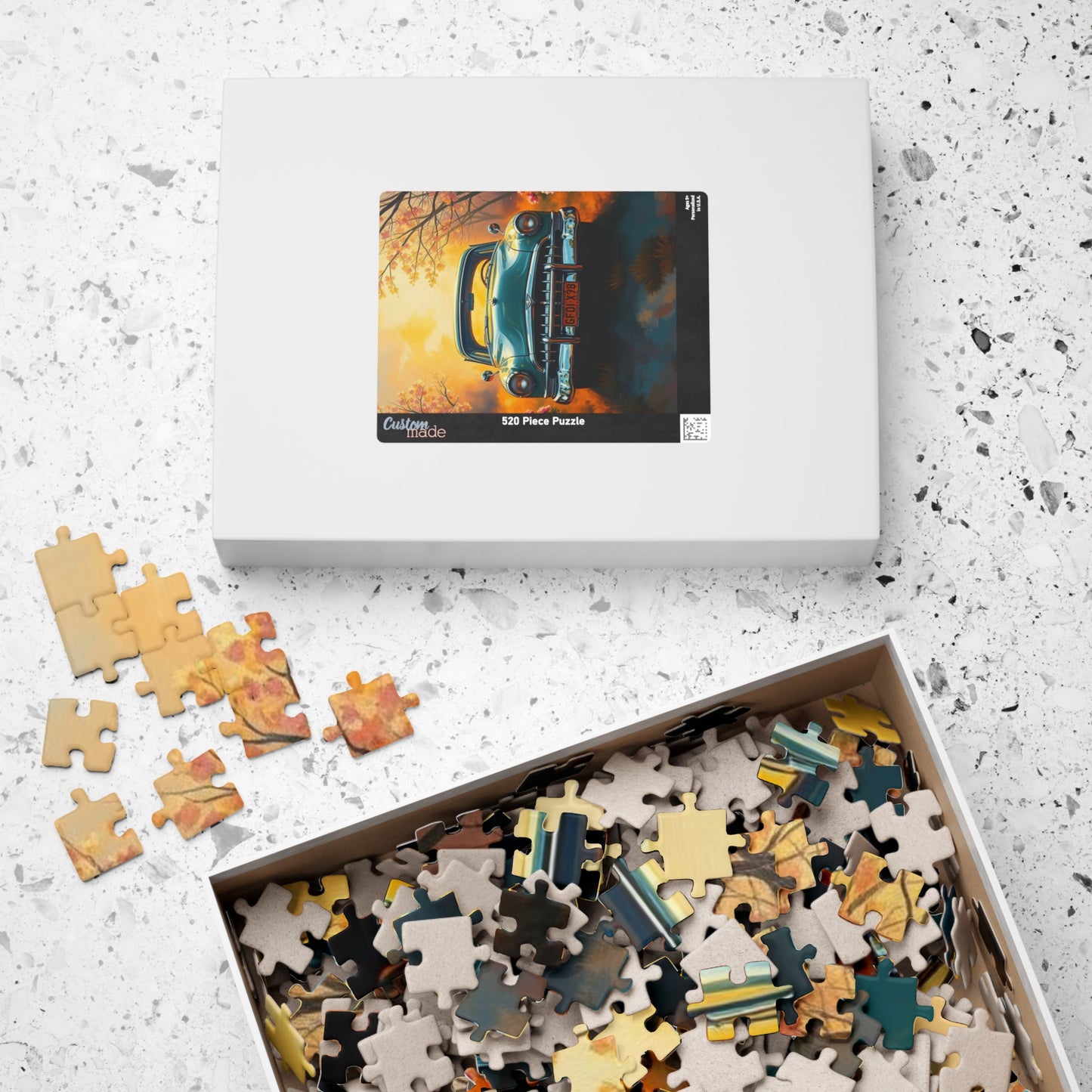 Fall Vintage Car Puzzle - 110, 252, 520, 1014-piece, Nostalgic Autumn Jigsaw for Car Lovers, Gift for Father's Day, Family Game Night Puzzle The Puzzle Chest