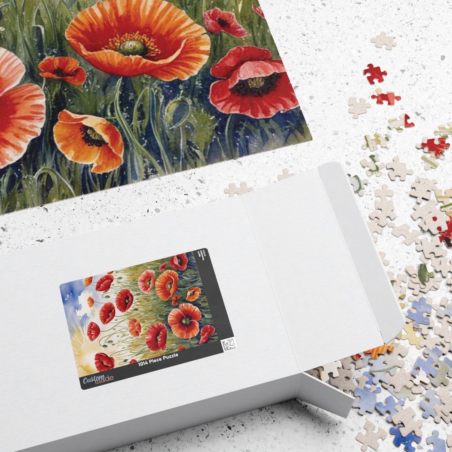 Poppy Field Jigsaw Puzzle, Impressionist Style Summer 110-1014 Piece Tabletop Game, Mindfulness Birthday Holiday Gift for Friends Puzzle The Puzzle Chest