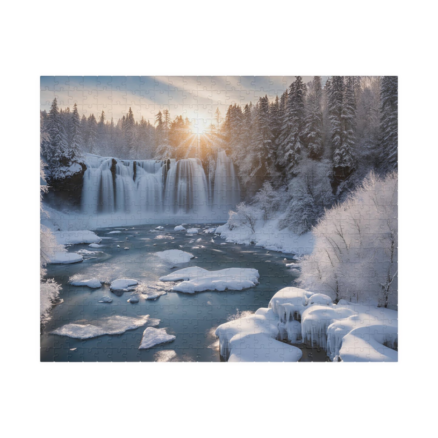 Niagara Falls Winter Landscape Puzzle, 110-1014 Piece, Famous Historical Landmark Jigsaw Game, Creative Activity for Puzzle Lover, Giftable 520 pcs (Horizontal) Puzzle The Puzzle Chest