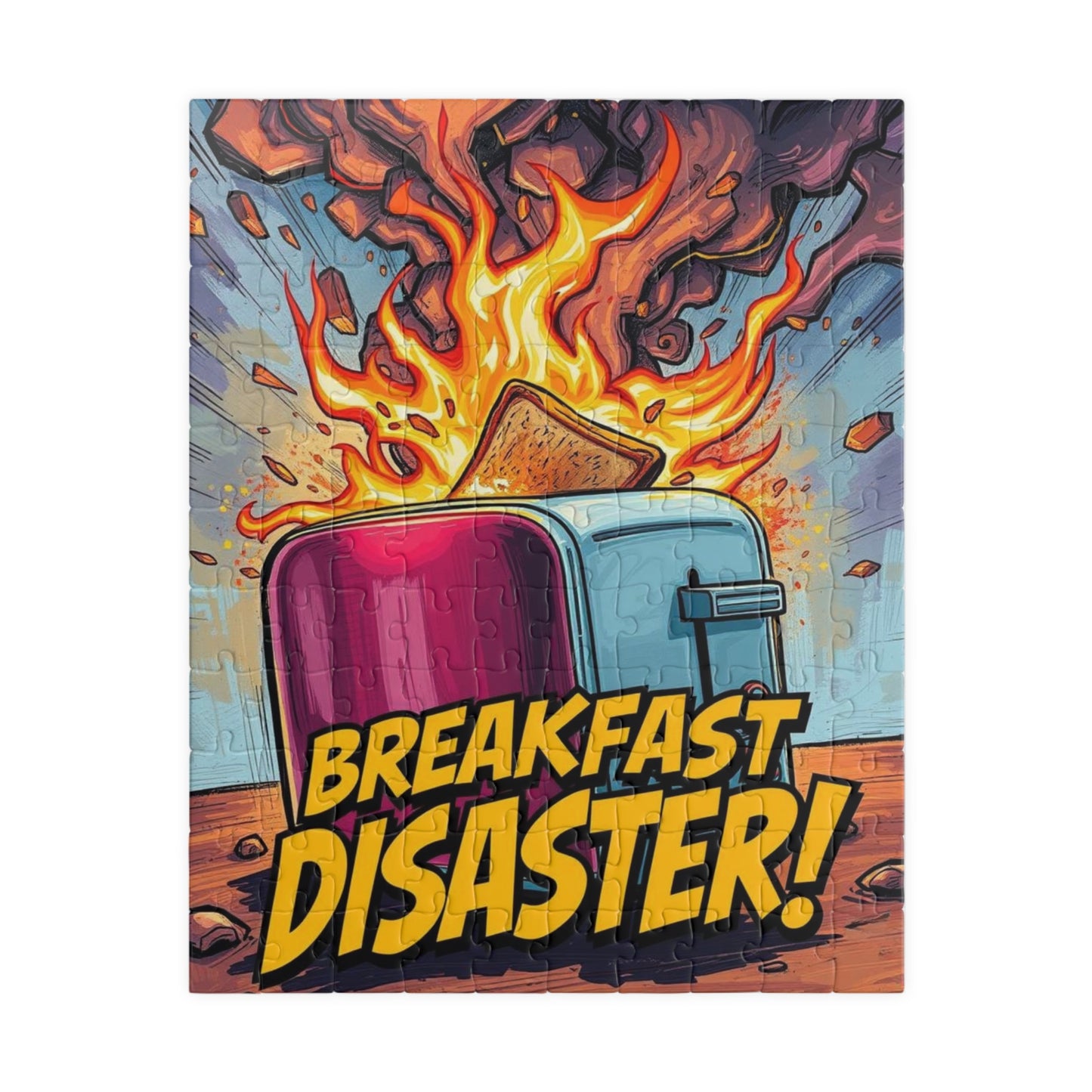 Breakfast Disaster Jigsaw Puzzle, Pop Art Puzzle for Adult, Fun Family Activity, Unique Birthday Holiday Gift, Game Night Creative Challenge 110 pcs (Vertical) Puzzle The Puzzle Chest