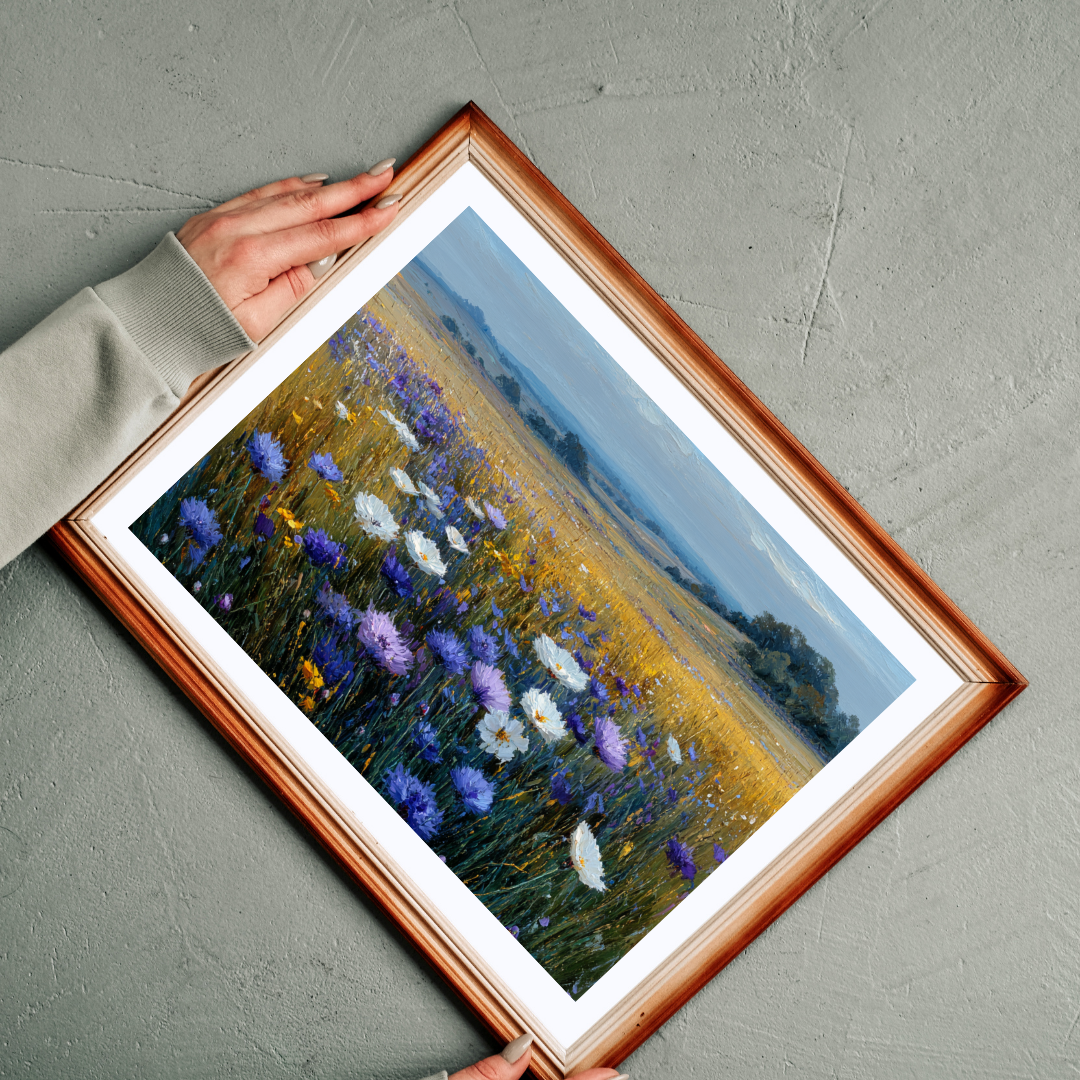 Late Summer Wildflower Jigsaw Puzzle – Calm Blue and Lavender Countryside, Nature Inspired Floral Landscape Puzzle The Puzzle Chest