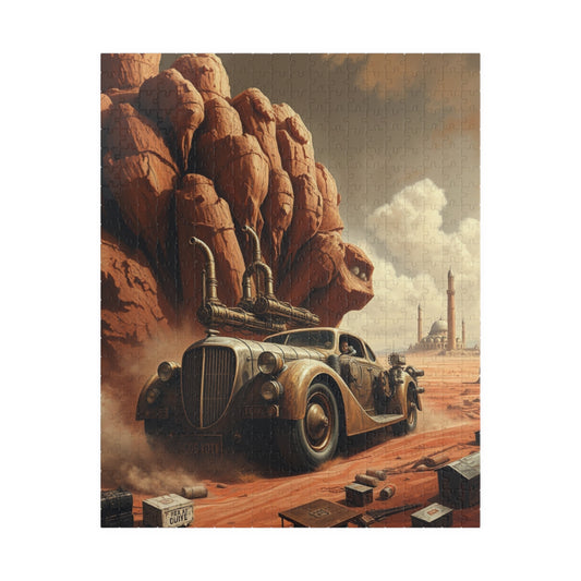 Vintage Steampunk Car Art Puzzle for Adults, 110 252 520 1014-Piece Jigsaw, Perfect for Car Lovers, Gift for Him, Family Fun Activity 520 pcs (Vertical) Puzzle The Puzzle Chest