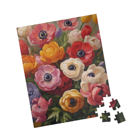 Colorful Anemone Bouquet Puzzle | Floral Jigsaw 110-1014 Pieces