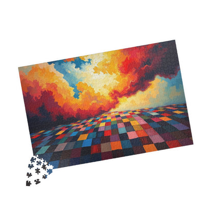 Vibrant Landscape Puzzle - Colorful Abstract Jigsaw Game for Adults, Art Puzzle Puzzle The Puzzle Chest